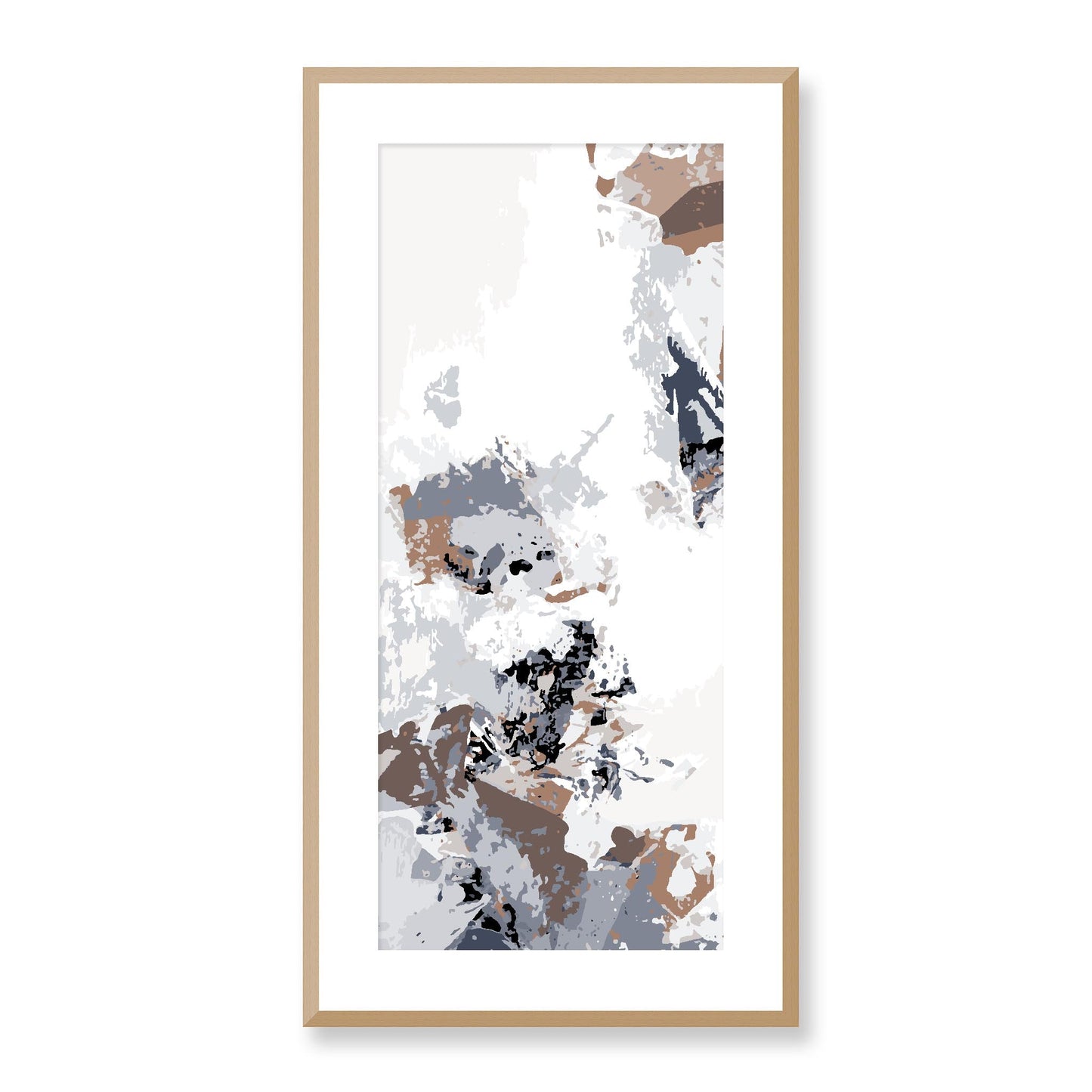 Framed Graphic Art Print, White Mat - 16x33 inches | FP-1220-7694, Prints, Graphic art, Natural Frame, 41 x 81 cm ,16 x 32 inches