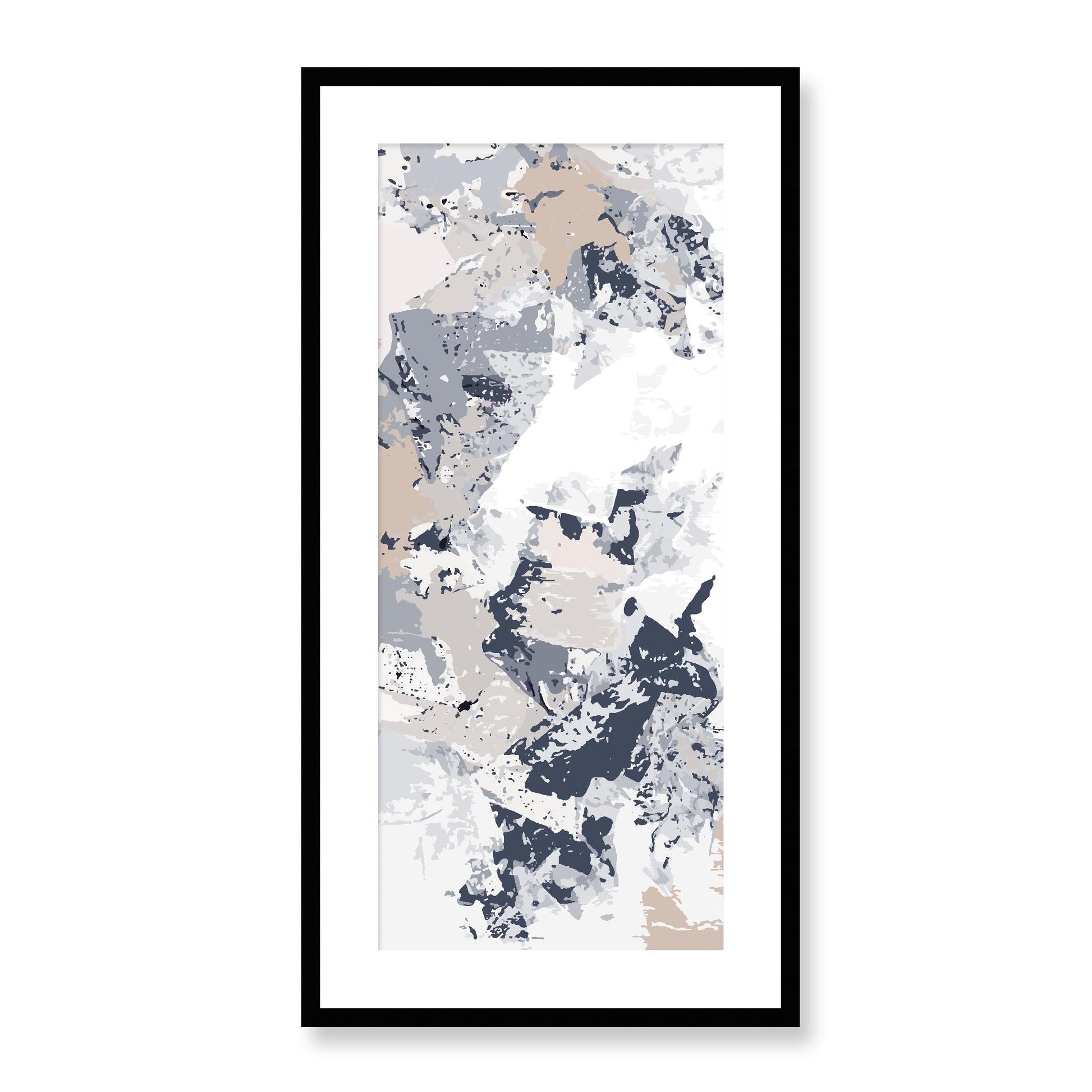 Framed Graphic Art Print, White Mat - 16x33 inches | FP-1220-7695, Prints, Graphic art, Black Frame, 41 x 81 cm ,16 x 32 inches