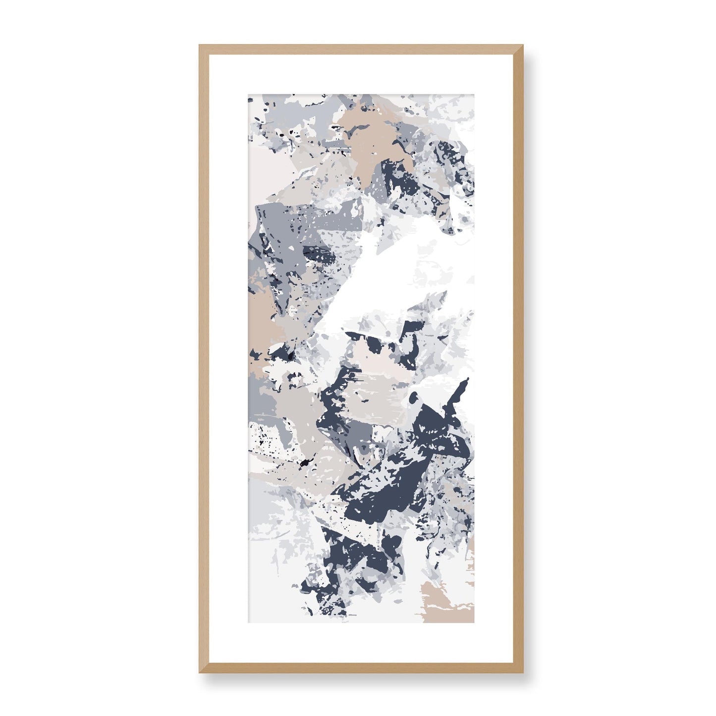 Framed Graphic Art Print, White Mat - 16x33 inches | FP-1220-7695, Prints, Graphic art, Natural Frame, 41 x 81 cm ,16 x 32 inches