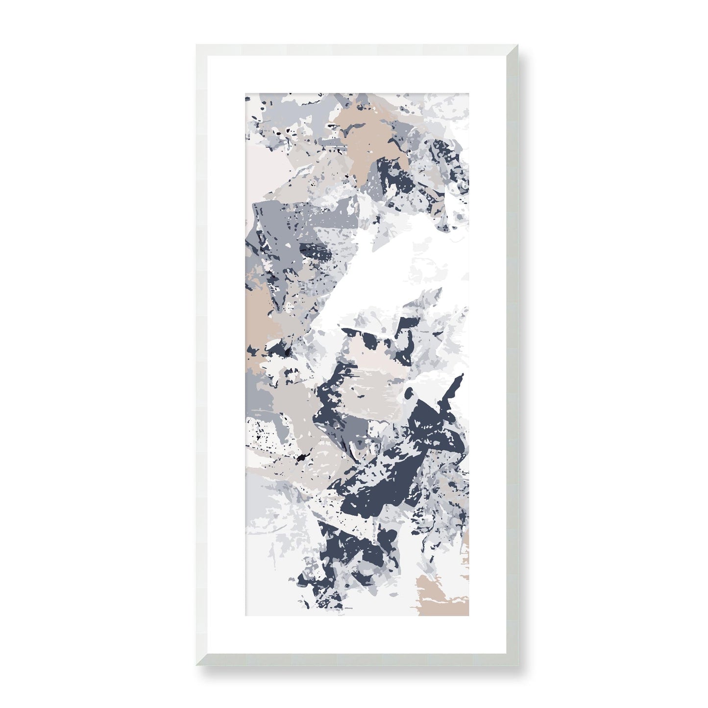 Framed Graphic Art Print, White Mat - 16x33 inches | FP-1220-7695, Prints, Graphic art, White Frame, 41 x 81 cm ,16 x 32 inches