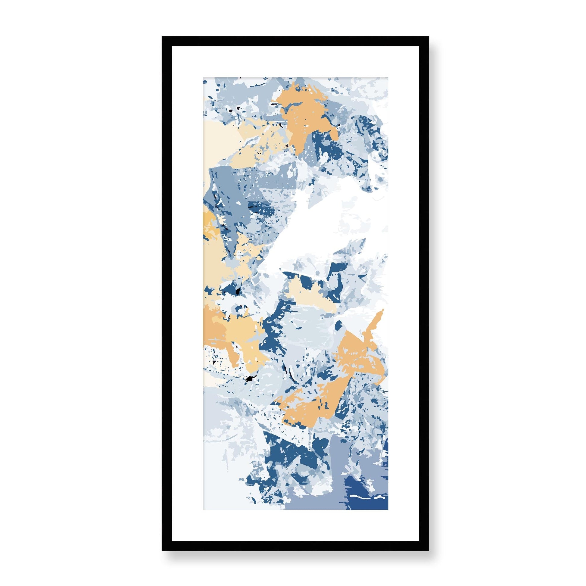 Framed Graphic Art Print, White Mat - 16x33 inches | FP-1230-7695, Prints, Graphic art, Black Frame, 41 x 81 cm ,16 x 32 inches