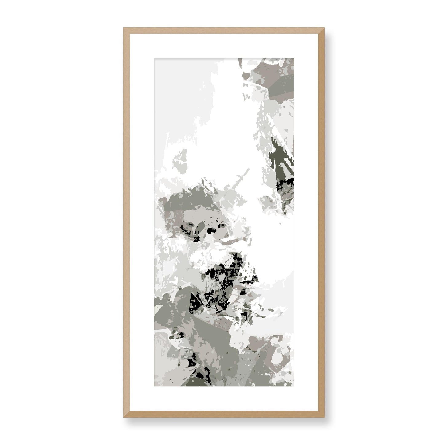 Framed Graphic Art Print, White Mat - 16x33 inches | FP-1240-7694, Prints, Graphic art, Natural Frame, 41 x 81 cm ,16 x 32 inches