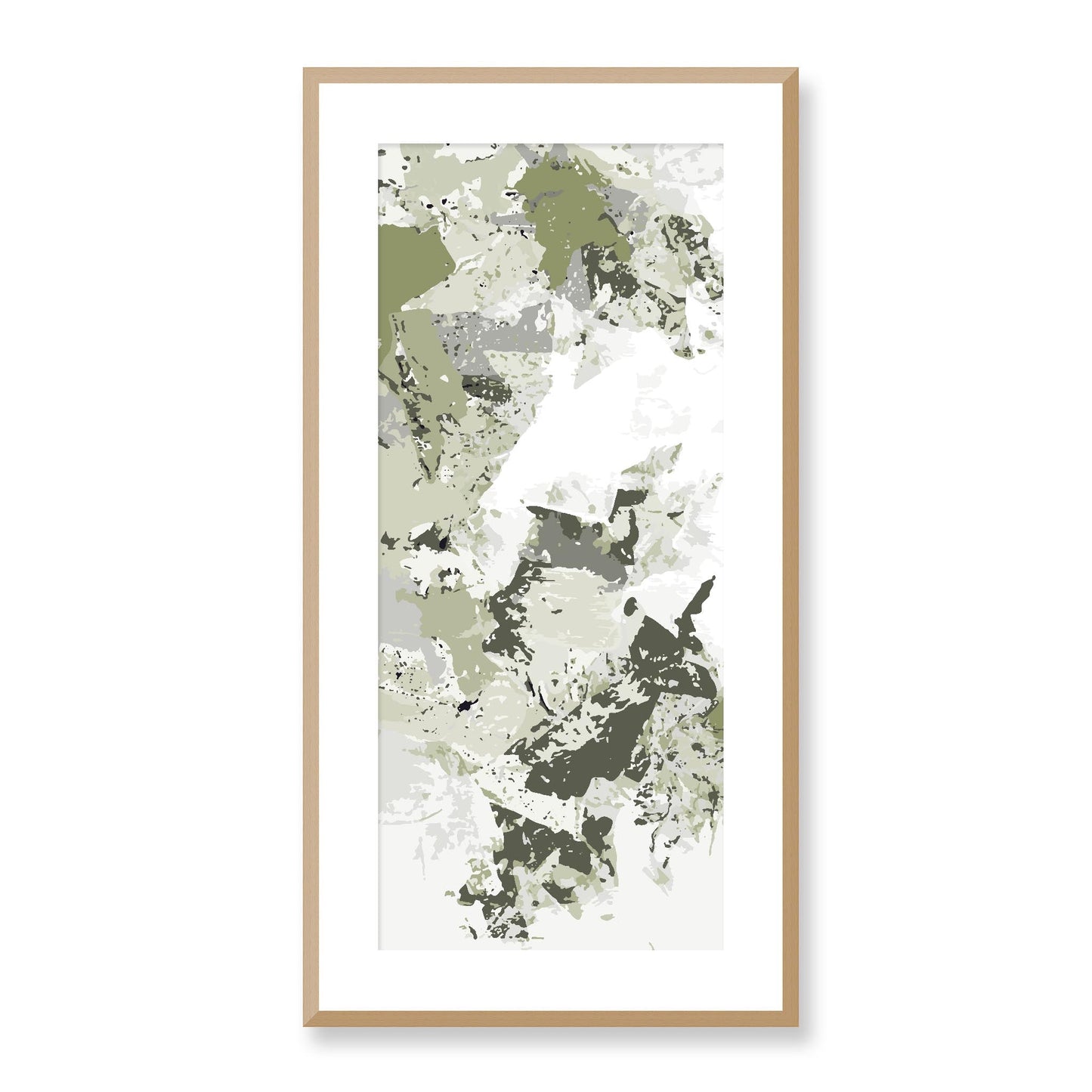 Framed Graphic Art Print, White Mat - 16x33 inches | FP-1240-7695, Prints, Graphic art, Natural Frame, 41 x 81 cm ,16 x 32 inches