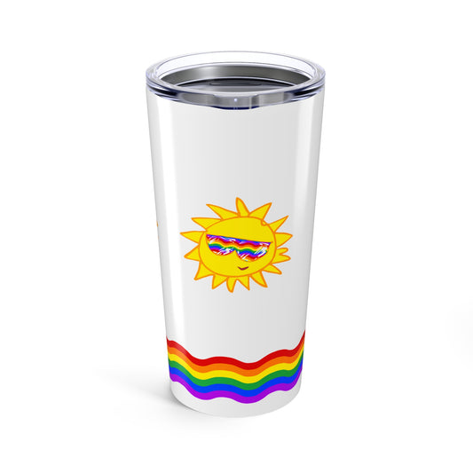 20oz Reusable Tumbler with Sunfilled Rainbow Vibes | RTPF