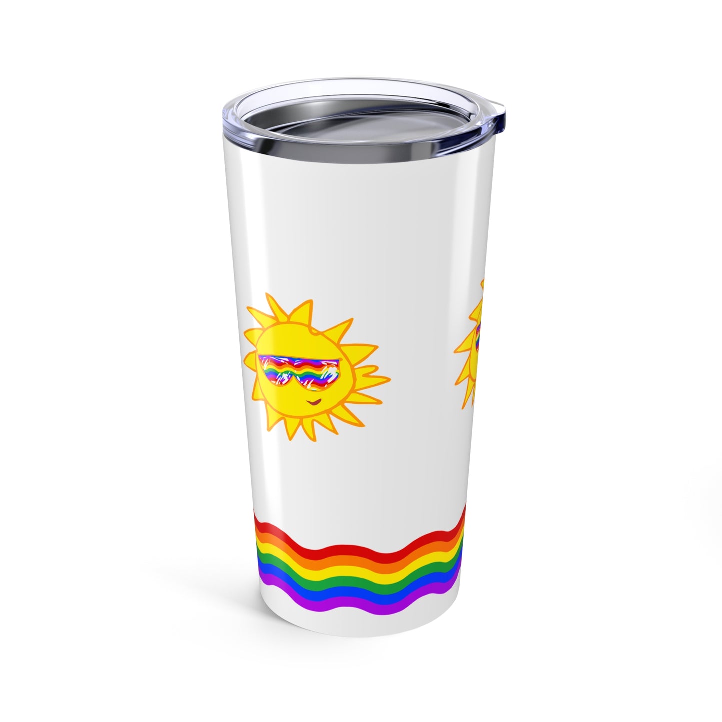 20oz Reusable Tumbler with Sunfilled Rainbow Vibes | RTPF