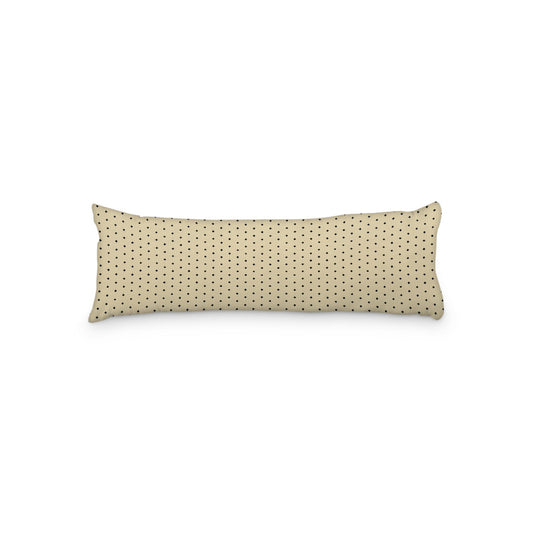 Desert Sand Microfiber Body Pillow with Fine Black Diamonds, 20 x 54 inches / 51 x 137 cm