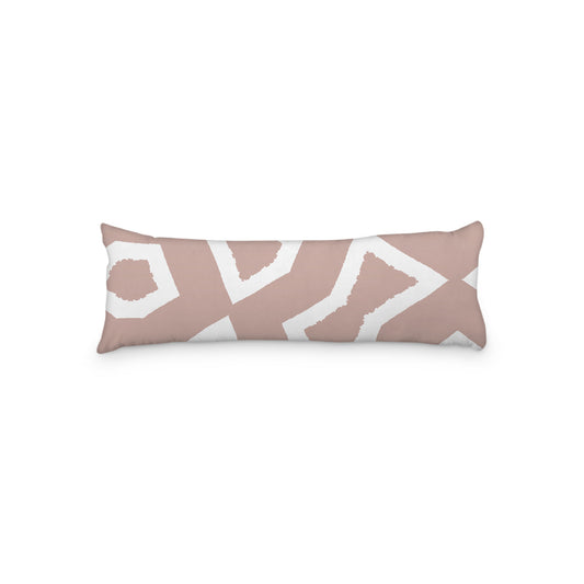 White Microfiber Body Pillow, Bold Salmon Graphic Print, 20 x 54 inches / 51 x 137 cm