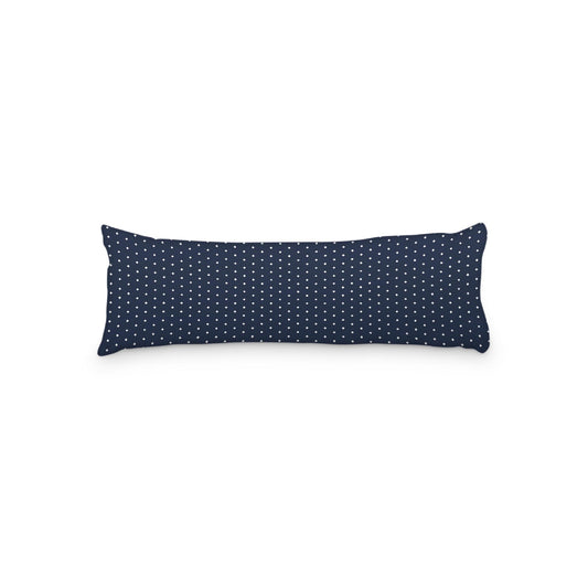 Navy Blue Microfiber Body Pillow with Fine White Diamonds, 20 x 54 inches / 51 x 137 cm
