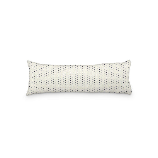 Pale Cream Microfibre Body Pillow with Fine Navy Blue Diamonds, 20 x 54 inches / 51 x 137 cm