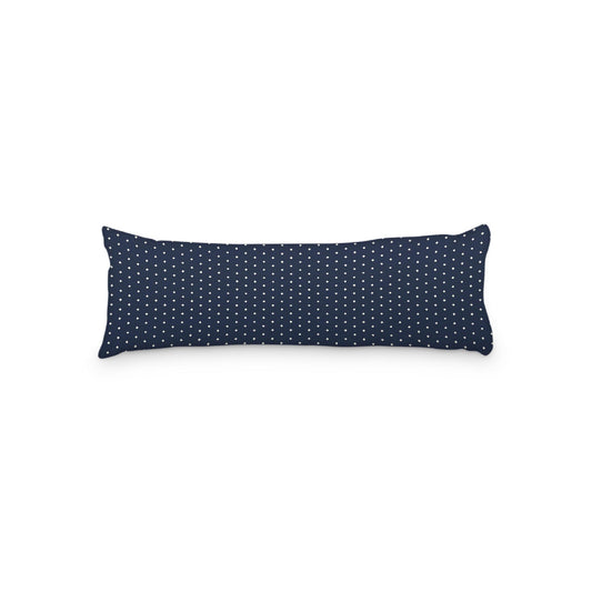 Navy Blue Microfiber Body Pillow with Fine Pale Cream Diamonds, 20 x 54 inches / 51 x 137 cm