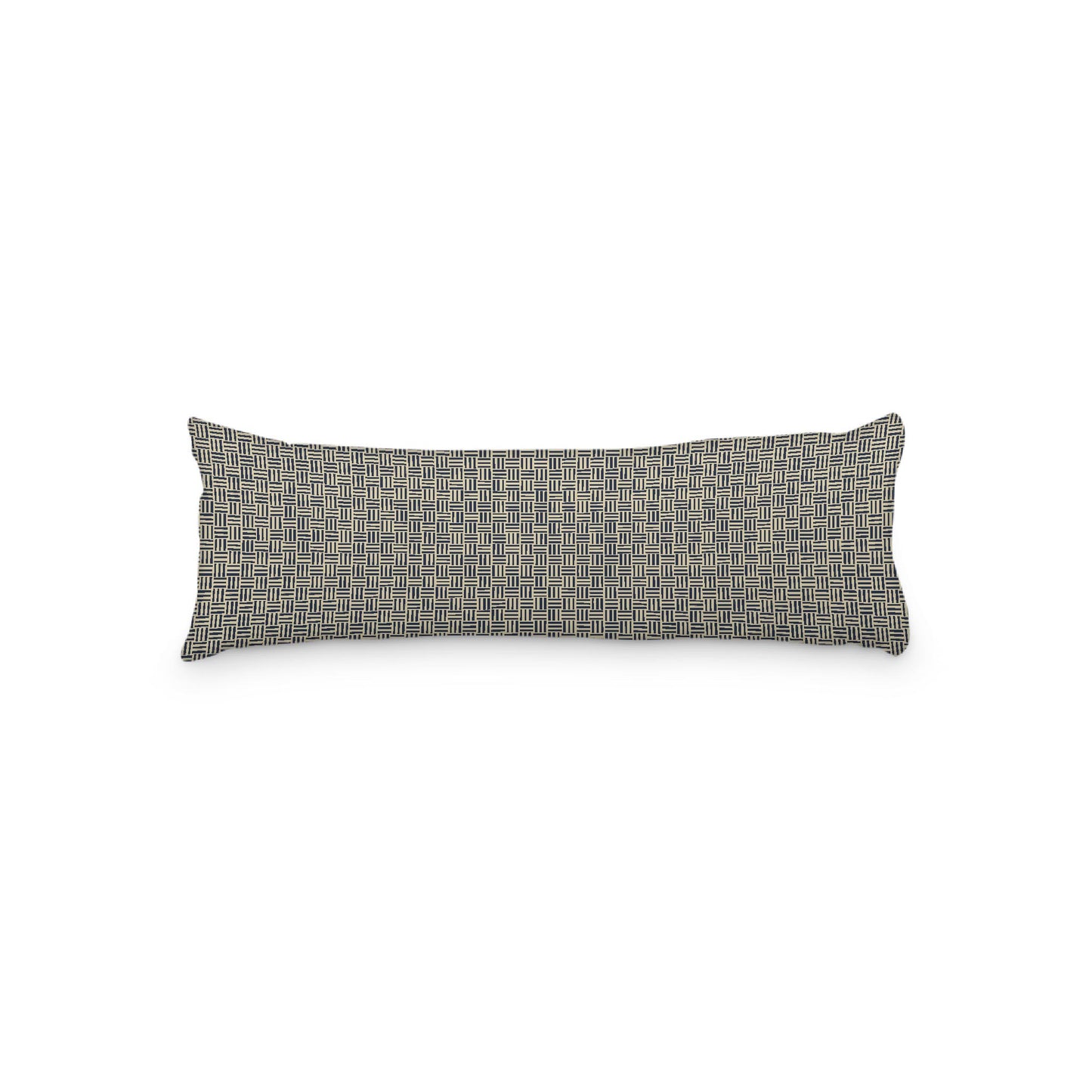 Desert Sand Microfibre Body Pillow, Navy Blue Single Weave Motif Print, 20 x 54 inches / 51 x 137 cm