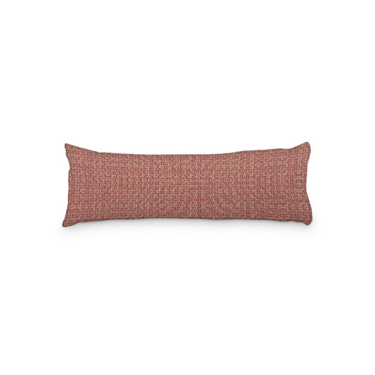 Desert Sand Microfibre Body Pillow, Burgundy Red Double Weave Motif Print, 20 x 54 inches / 51 x 137 cm