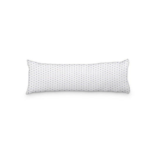 White Microfiber Body Pillow with Fine Purple Diamonds | MFBP-1350-111