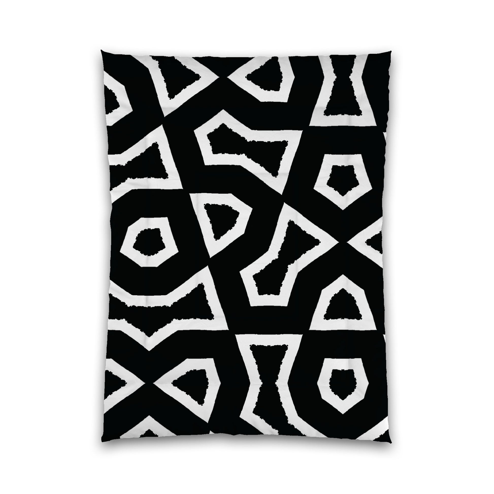 Black Microfiber Comforter, Bold White Graphic, Twin XL (width x length) 68 x 92 inches /  173 x 234 cm