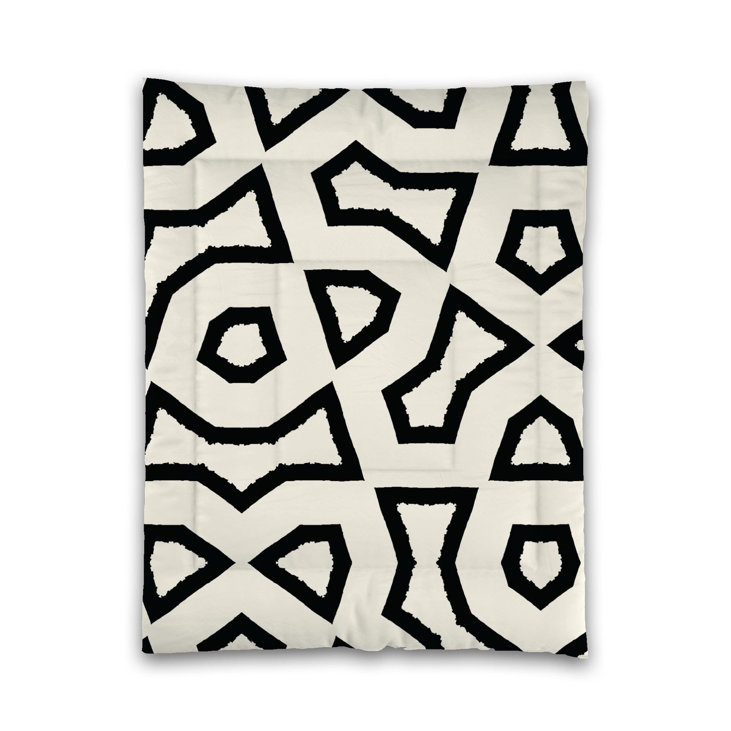 Pale Cream Microfiber Comforter, Bold Black Graphic, Twin XL (width x length) 68 x 92 inches /  173 x 234 cm