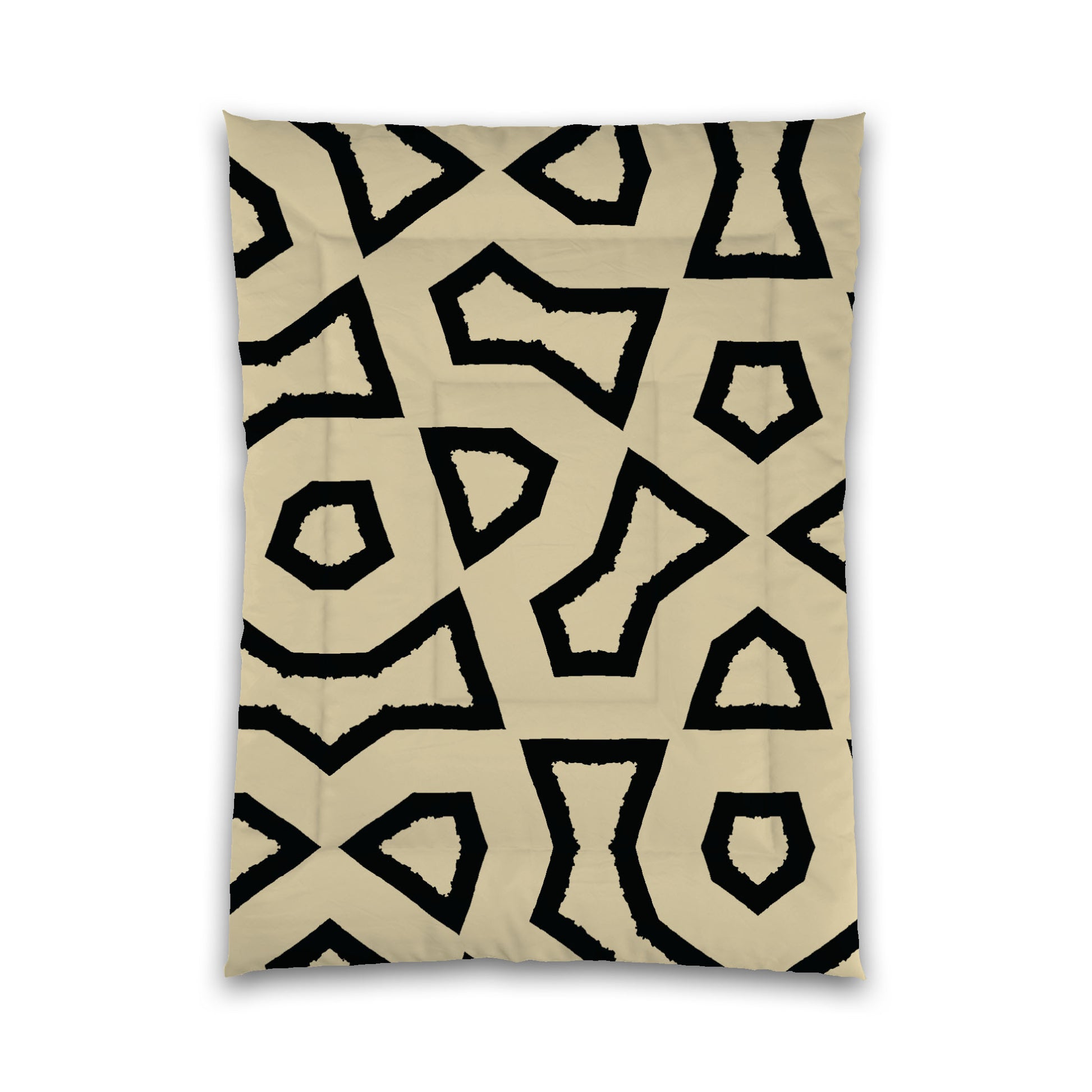Desert Sand Microfiber Comforter, Bold Black Graphic, Twin (width x length) 68 x 88 inches / 173 x 224 cm
