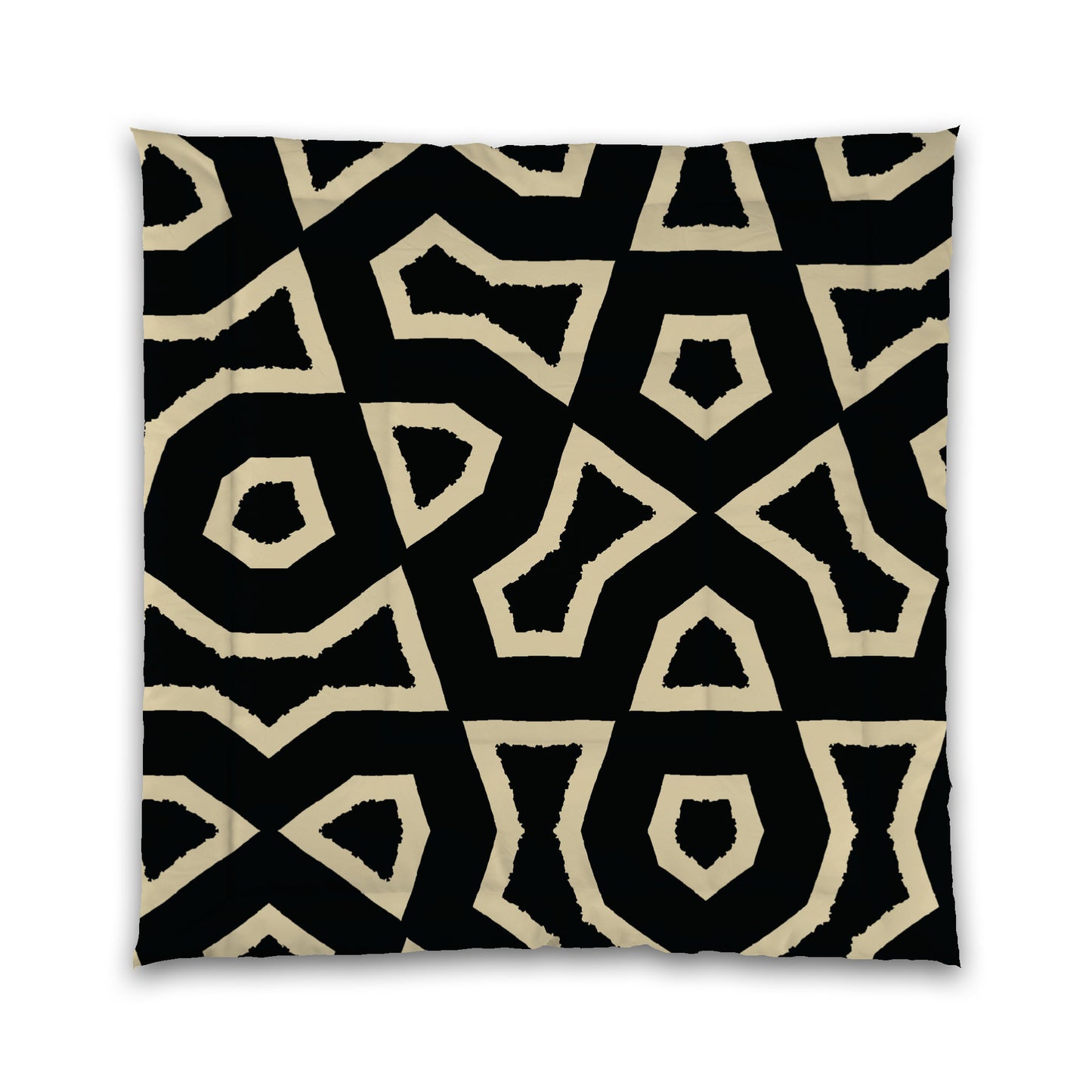 Black Microfiber Comforter, Bold Desert Sand Graphic, Queen (width x length) 88 x 88 inches / 224 x 224 cm