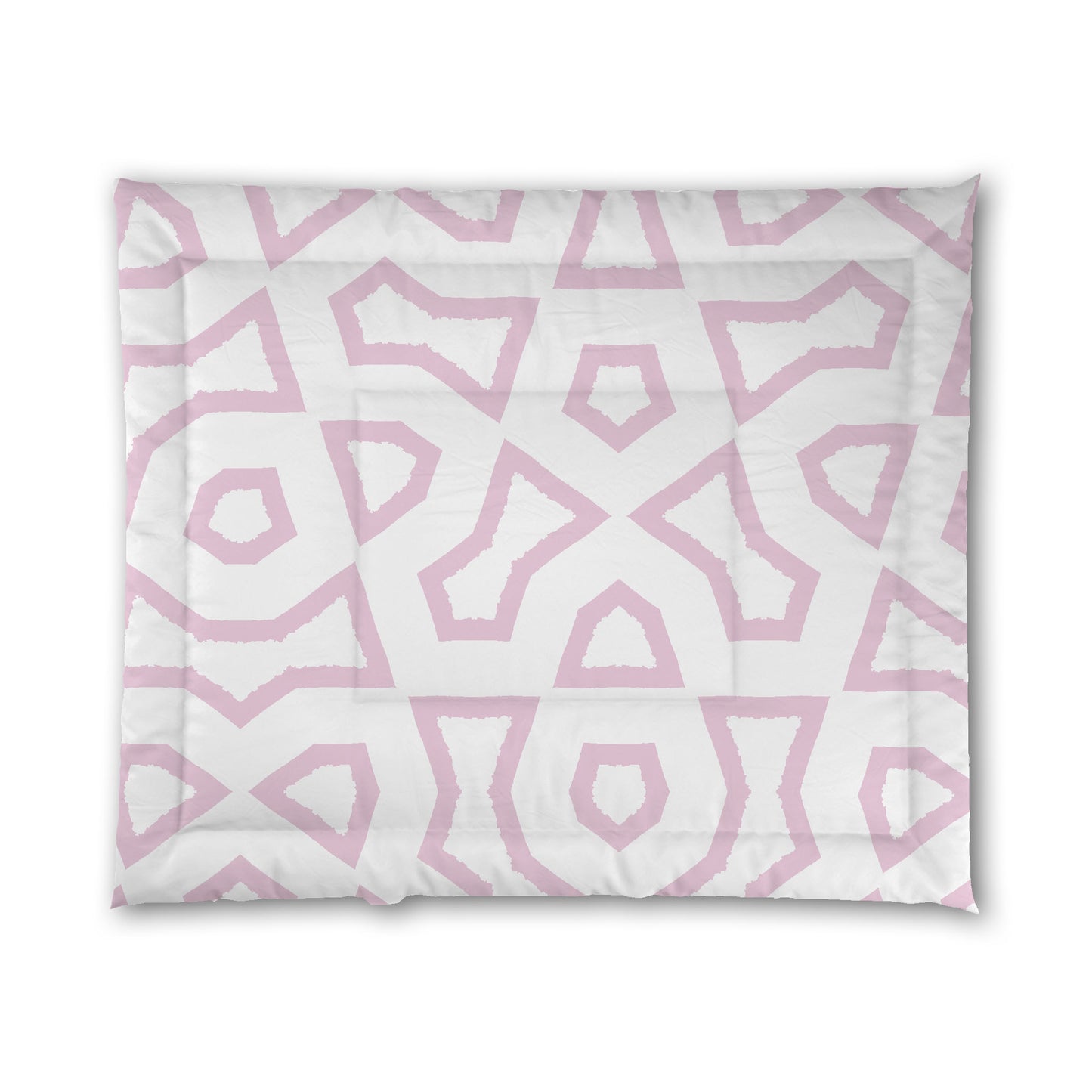 White Microfiber Comforter, Bold Pink Graphic | MFCO-1081-391