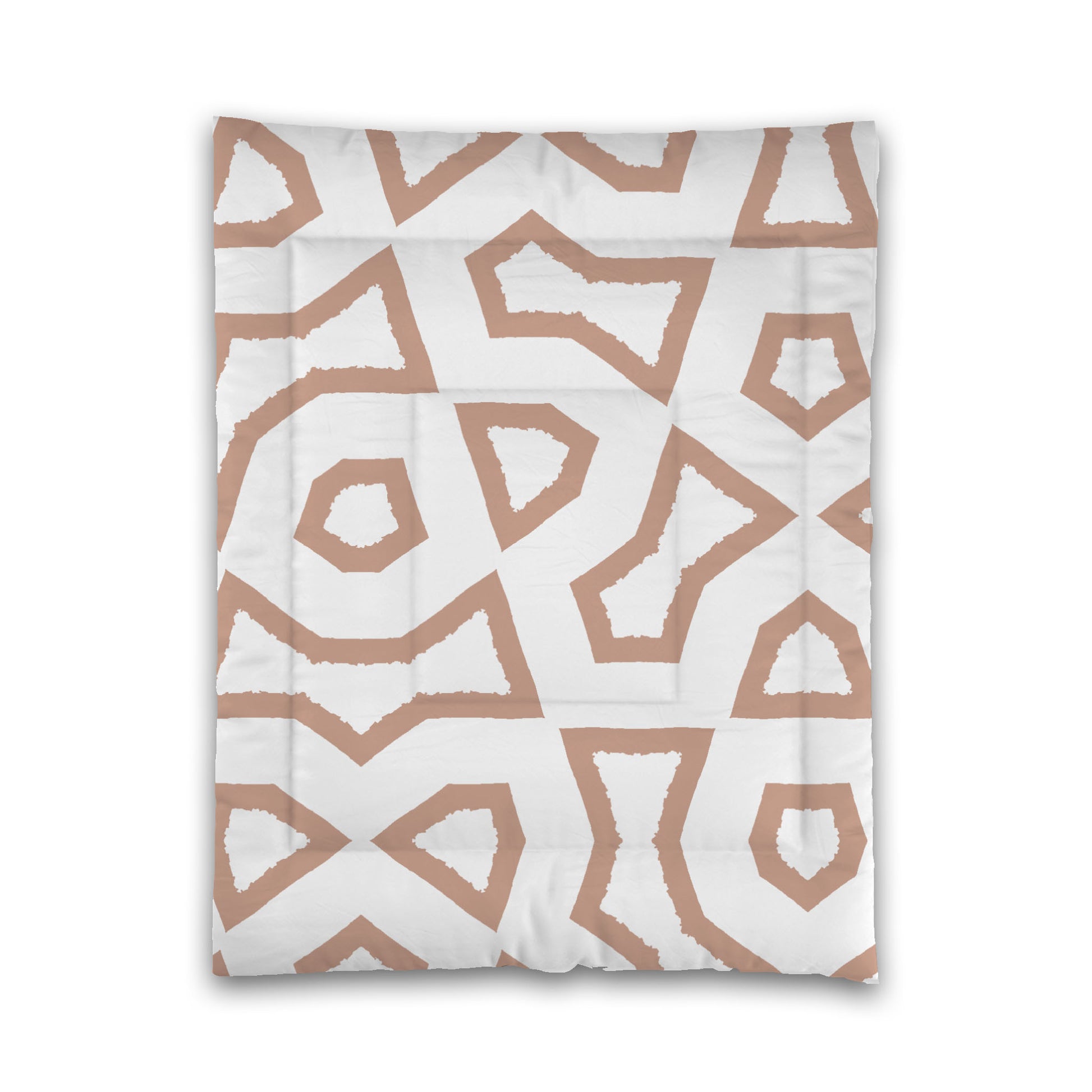 White Microfiber Comforter, Bold Salmon Graphic, Twin (width x length) 68 x 88 inches / 173 x 224 cm