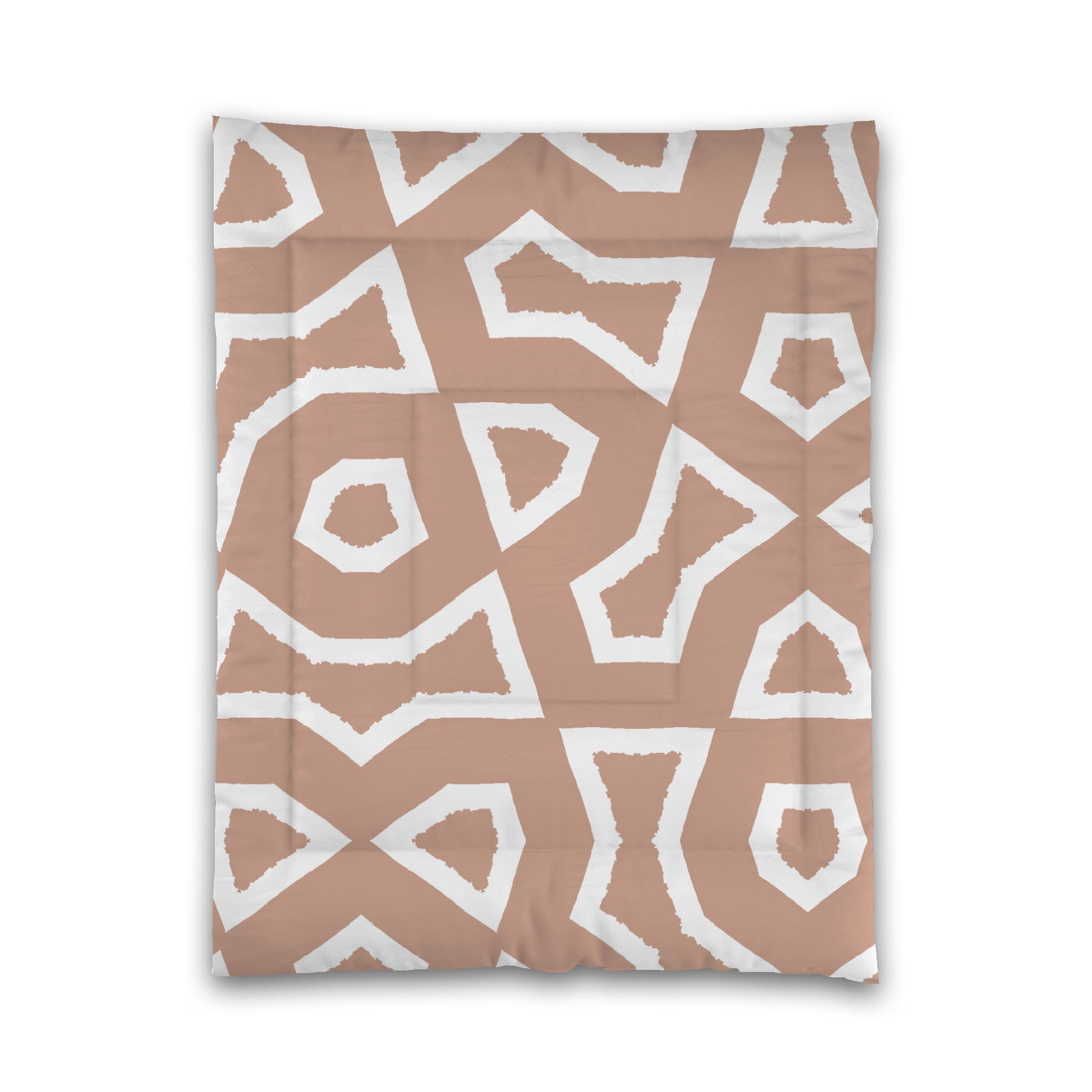 Salmon Microfiber Comforter, Bold White Graphic, Twin (width x length) 68 x 88 inches / 173 x 224 cm