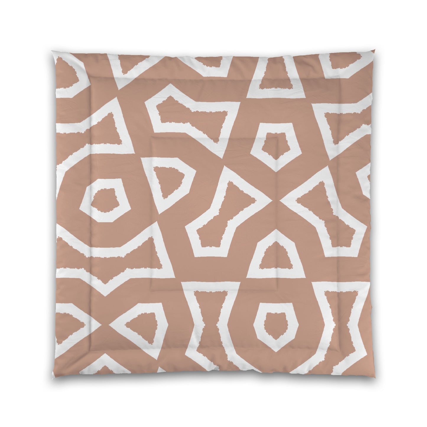 Salmon Microfiber Comforter, Bold White Graphic, King (width x length) 104 x 88 inches / 264 x 224 cm