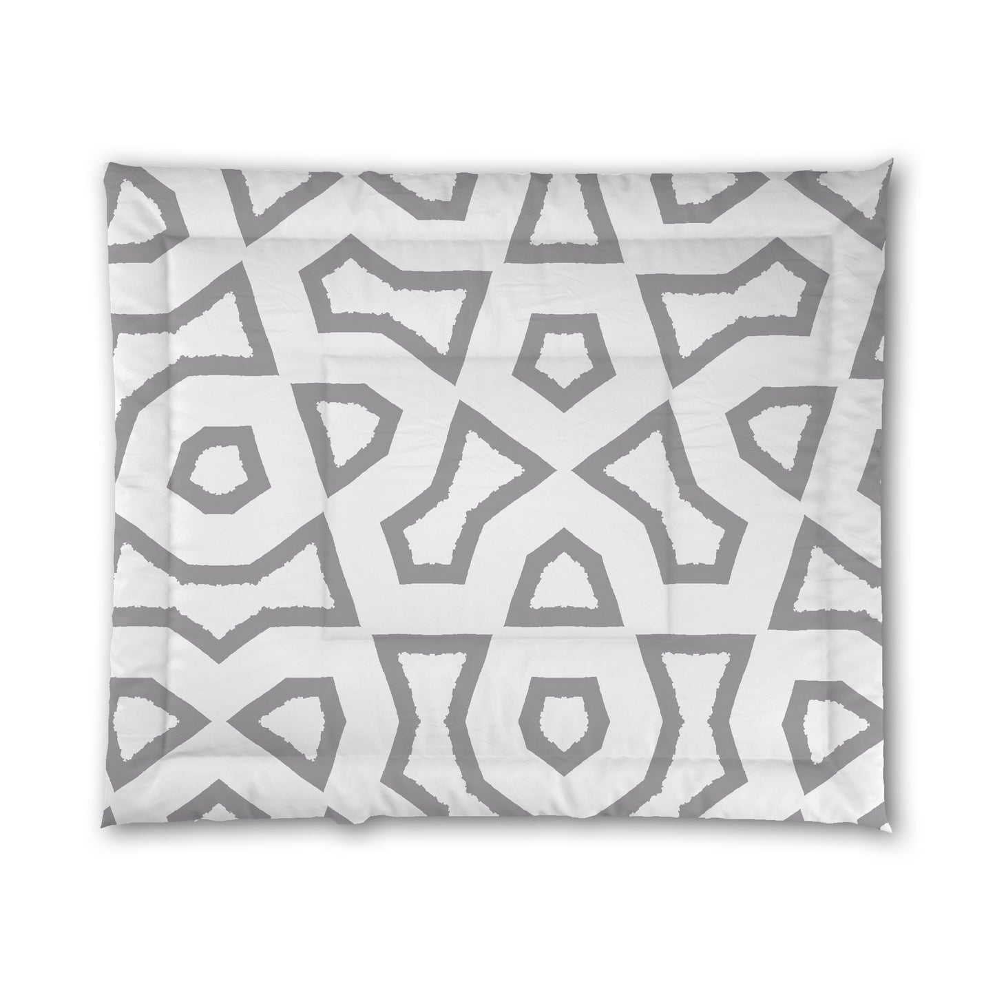 White Microfiber Comforter, Bold Grey Graphic | MFCO-1203-391