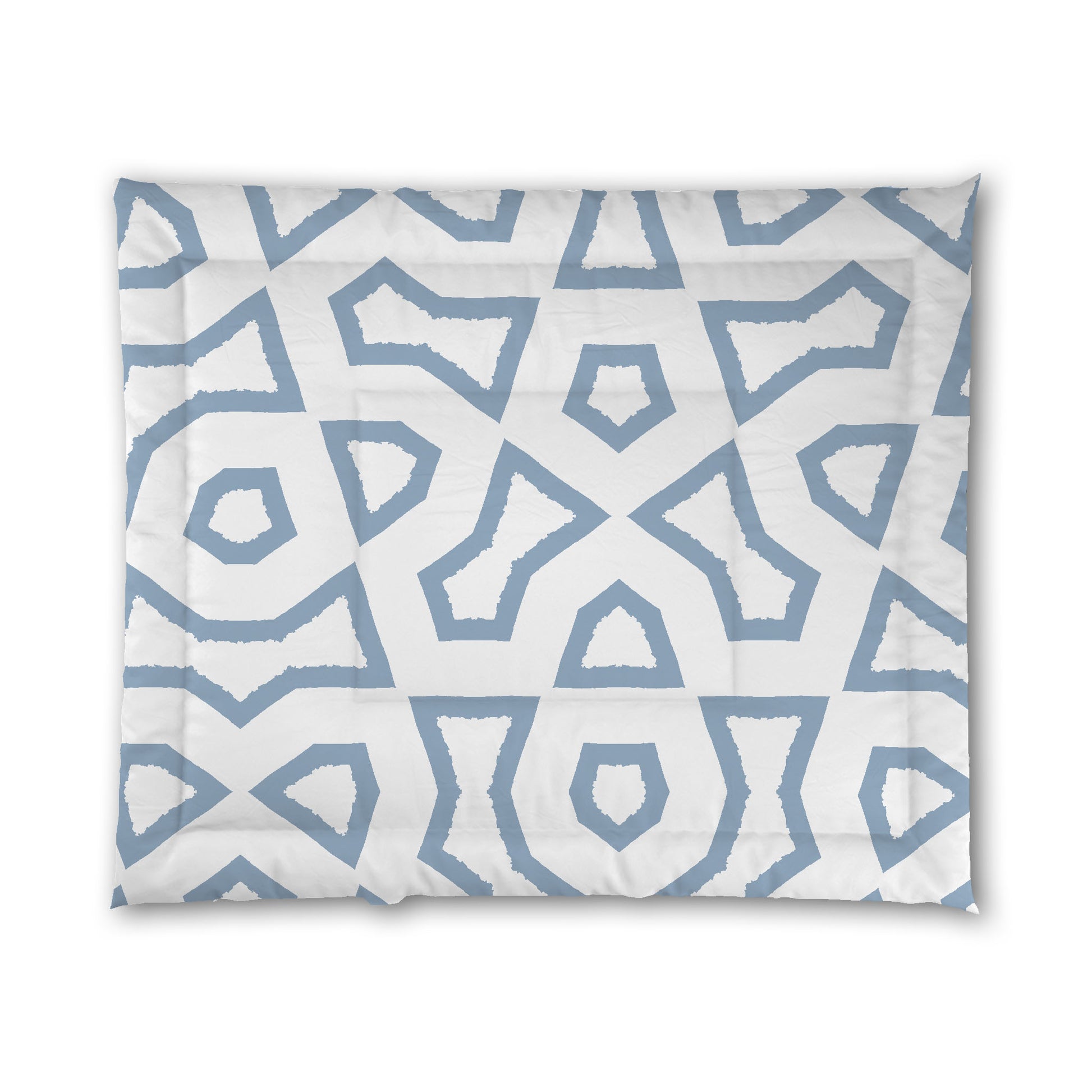 White Microfiber Comforter, Bold Blue Graphic, King (width x length) 104 x 88 inches / 264 x 224 cm