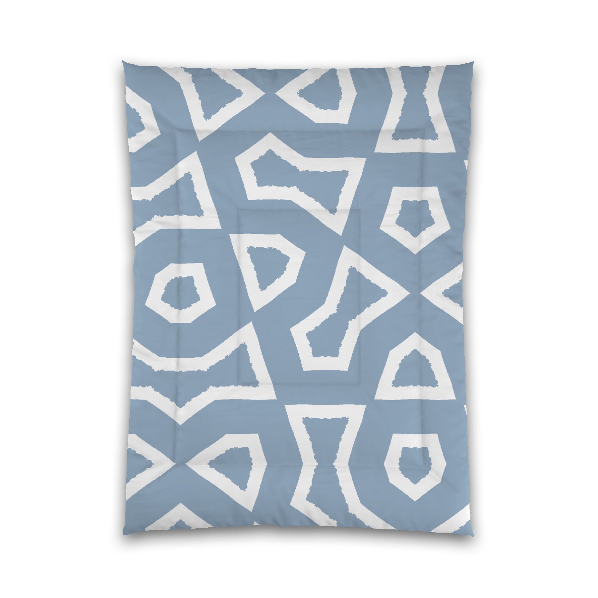 Blue Microfiber Comforter, Bold White Graphic, Twin XL (width x length) 68 x 92 inches /  173 x 234 cm