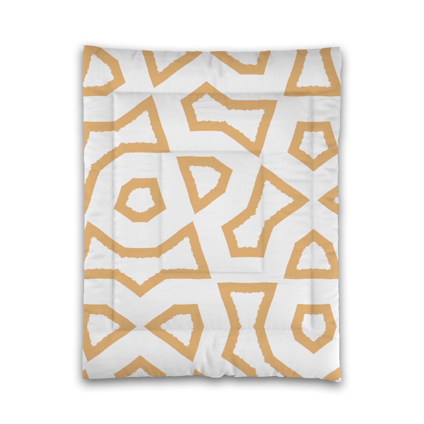 White Microfiber Comforter, Bold Pale Orange Graphic, Twin (width x length) 68 x 88 inches / 173 x 224 cm