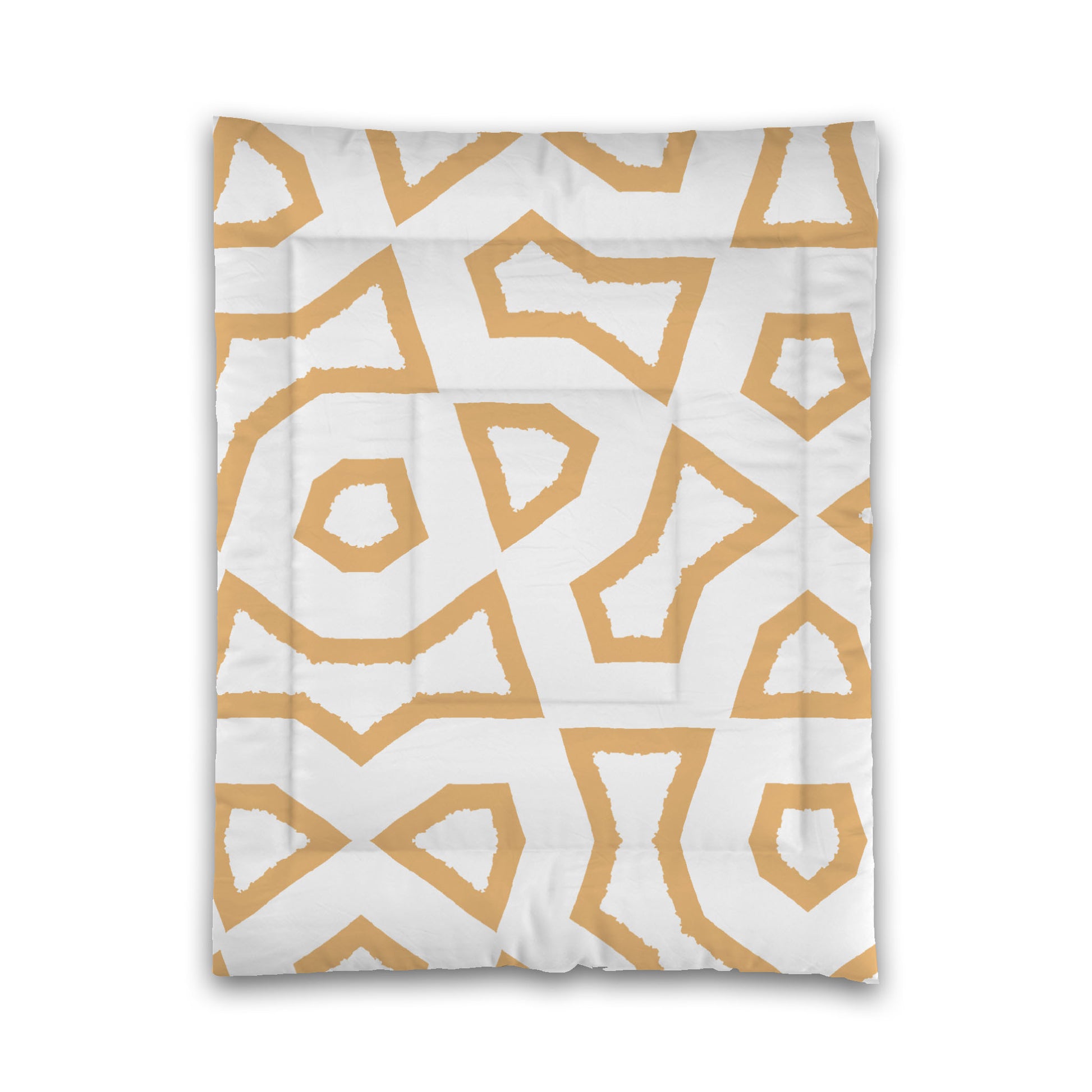 White Microfiber Comforter, Bold Pale Orange Graphic, Twin (width x length) 68 x 88 inches / 173 x 224 cm