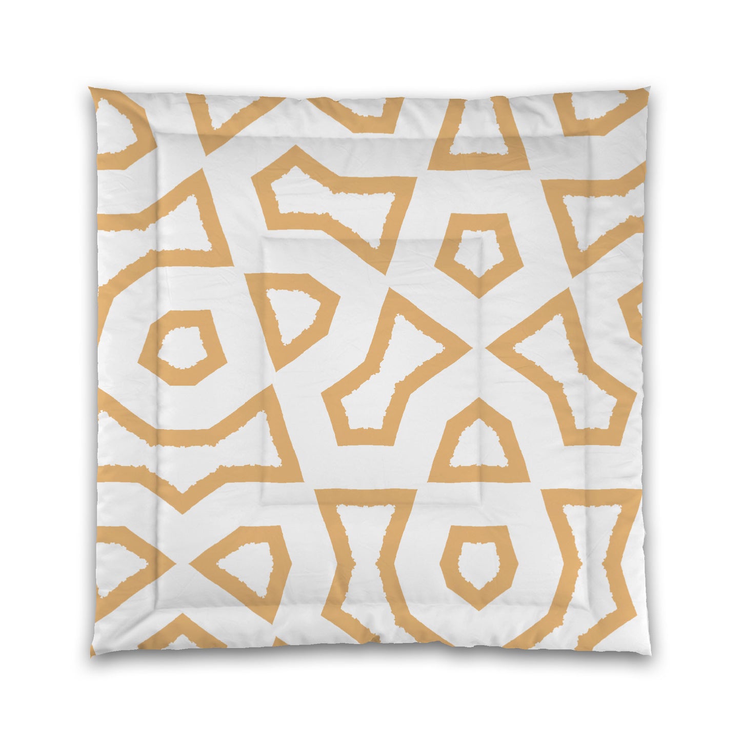 White Microfiber Comforter, Bold Pale Orange Graphic, King (width x length) 104 x 88 inches / 264 x 224 cm