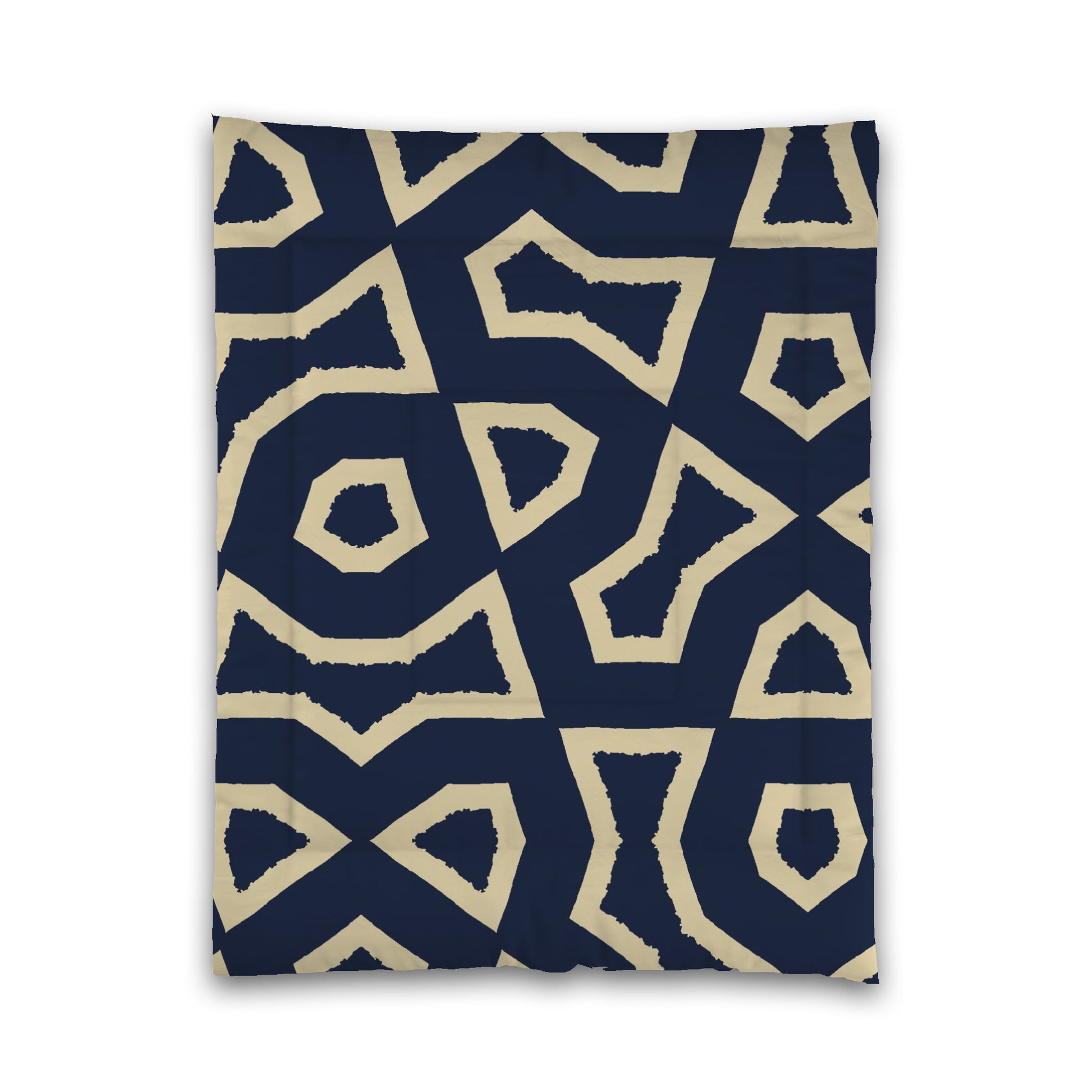 Navy Blue Microfiber Comforter, Bold Desert Sand Graphic, Twin (width x length) 68 x 88 inches / 173 x 224 cm