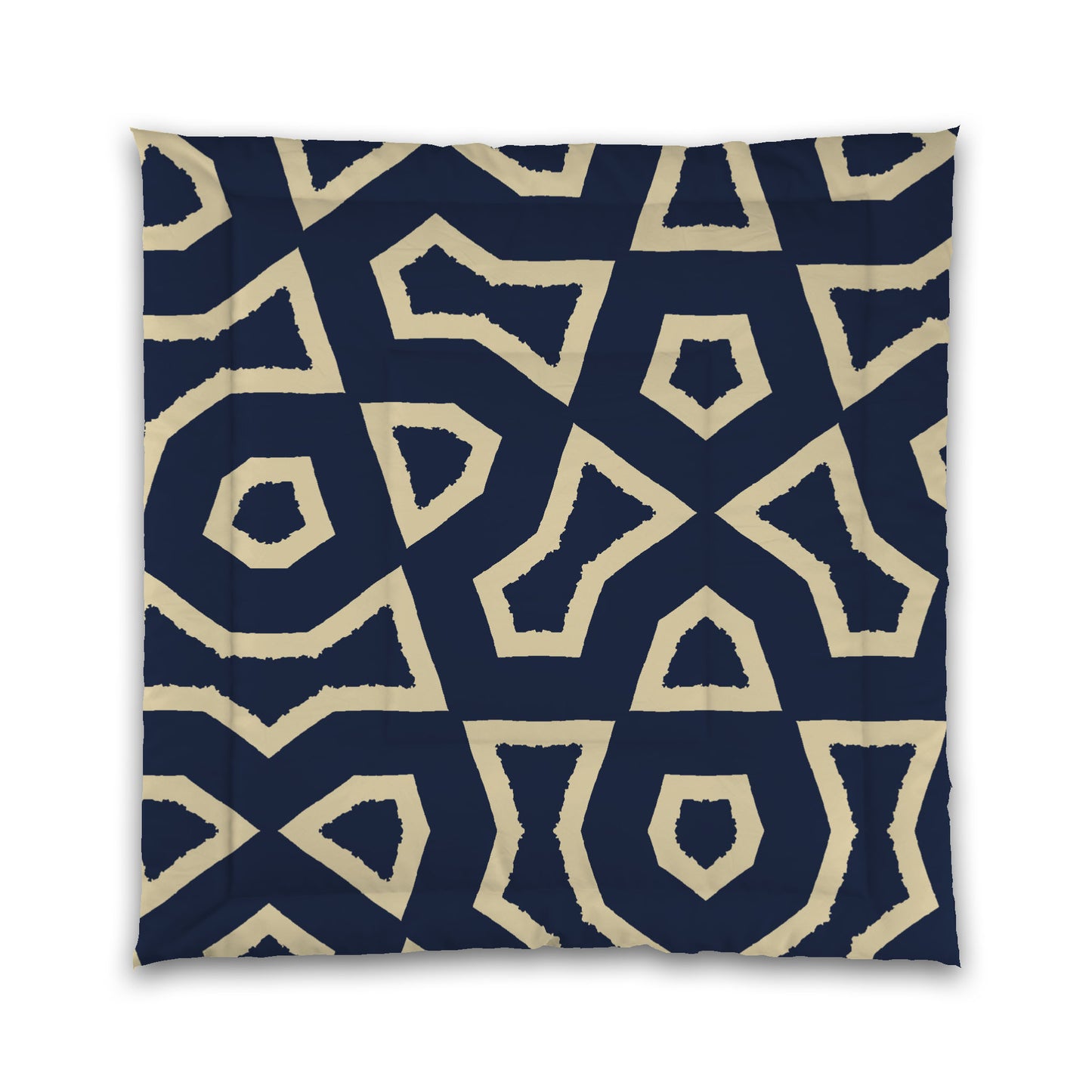 Navy Blue Microfiber Comforter, Bold Desert Sand Graphic, Queen (width x length) 88 x 88 inches / 224 x 224 cm