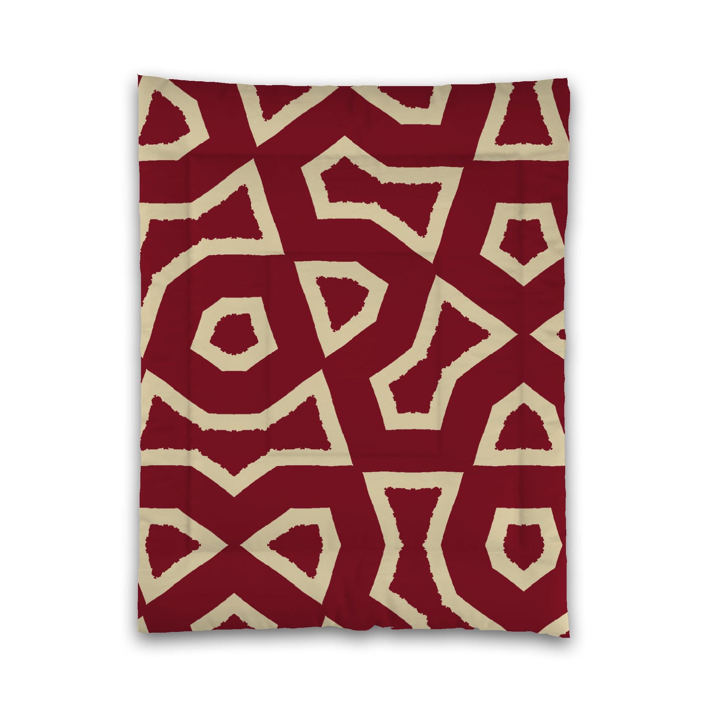 Burgundy Red Microfiber Comforter, Bold Desert Sand Graphic, Twin (width x length) 68 x 88 inches / 173 x 224 cm