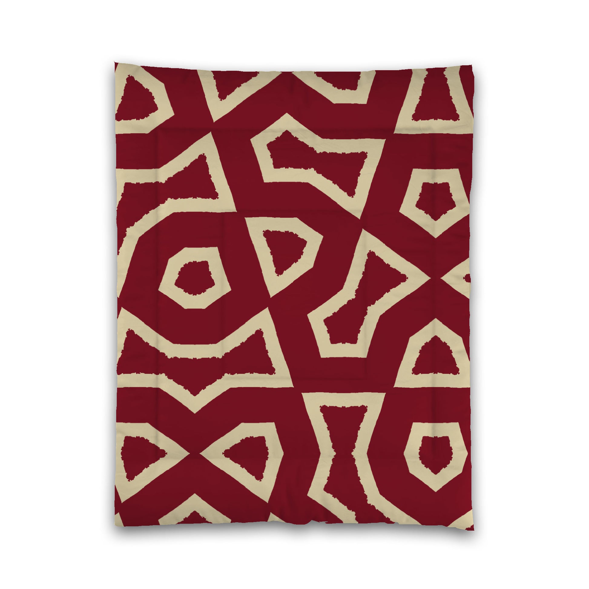Burgundy Red Microfiber Comforter, Bold Desert Sand Graphic, Twin (width x length) 68 x 88 inches / 173 x 224 cm