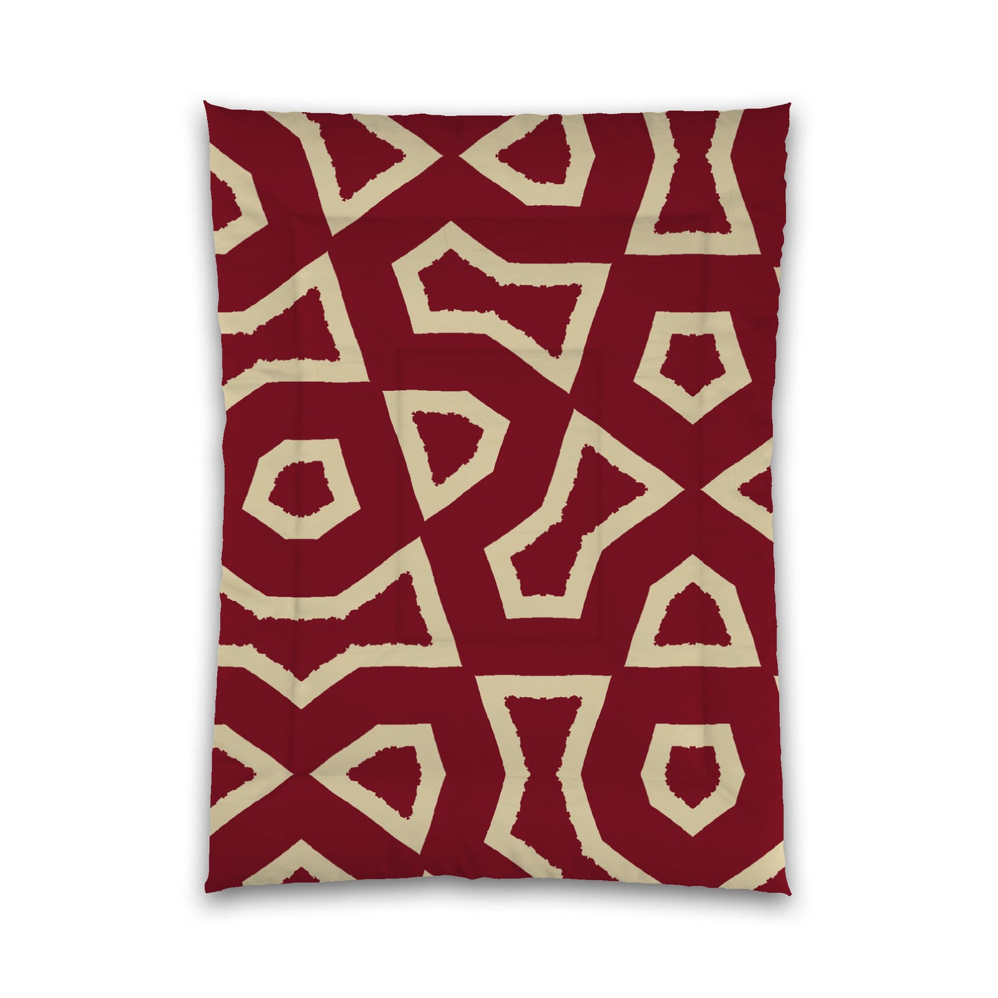 Burgundy Red Microfiber Comforter, Bold Desert Sand Graphic, Twin XL (width x length) 68 x 92 inches /  173 x 234 cm