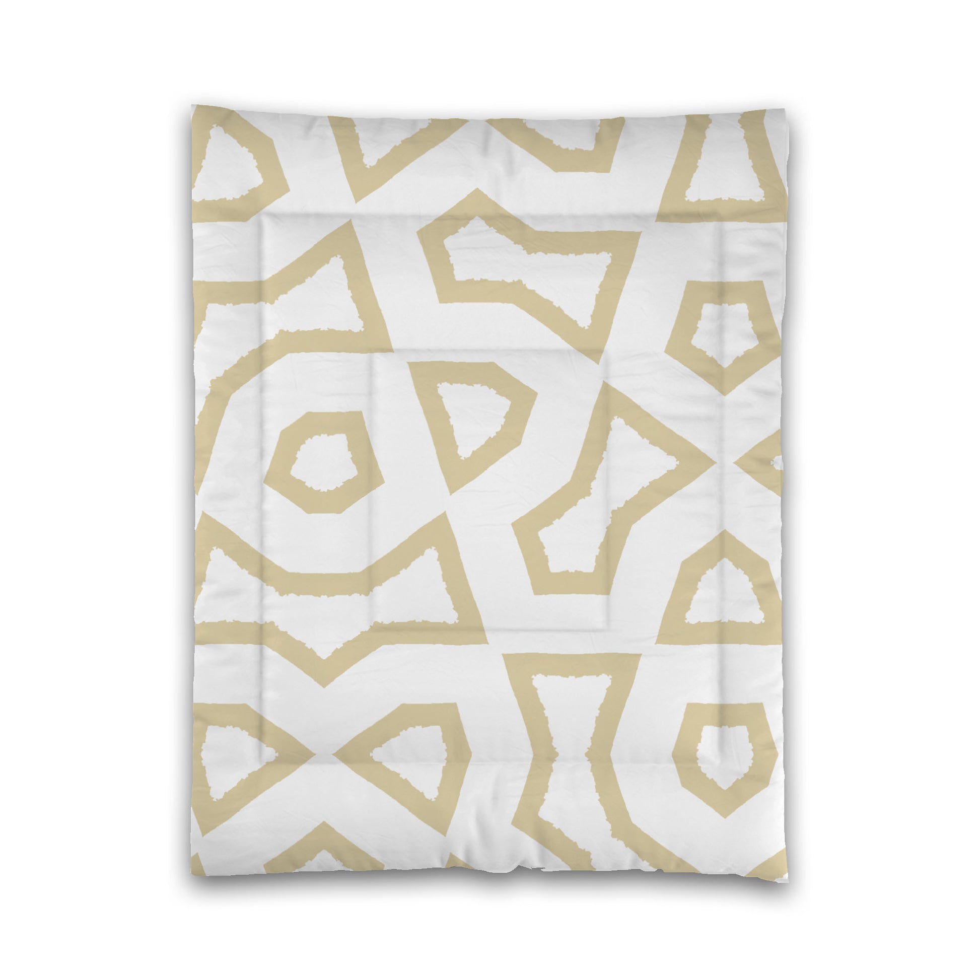 White Microfiber Comforter, Bold Desert Sand Graphic, Twin (width x length) 68 x 88 inches / 173 x 224 cm