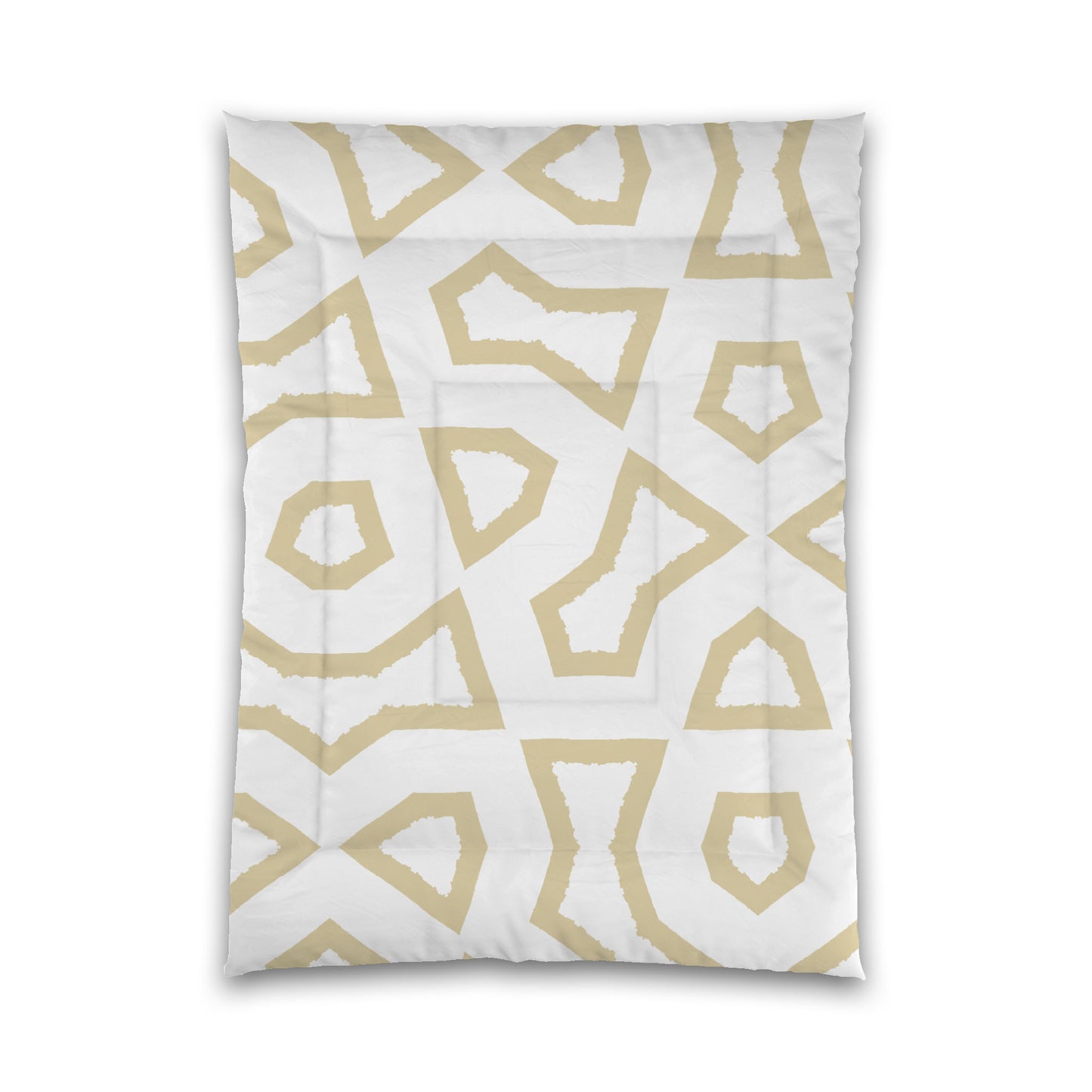 White Microfiber Comforter, Bold Desert Sand Graphic, Queen (width x length) 88 x 88 inches / 224 x 224 cm