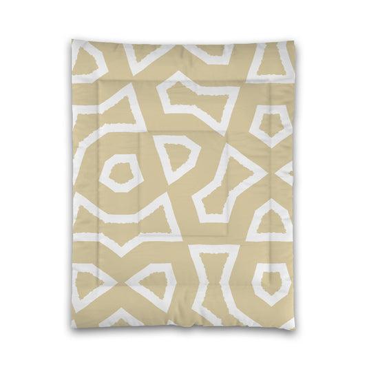 Desert Sand Microfiber Comforter, Bold White Graphic, Twin (width x length) 68 x 88 inches / 173 x 224 cm