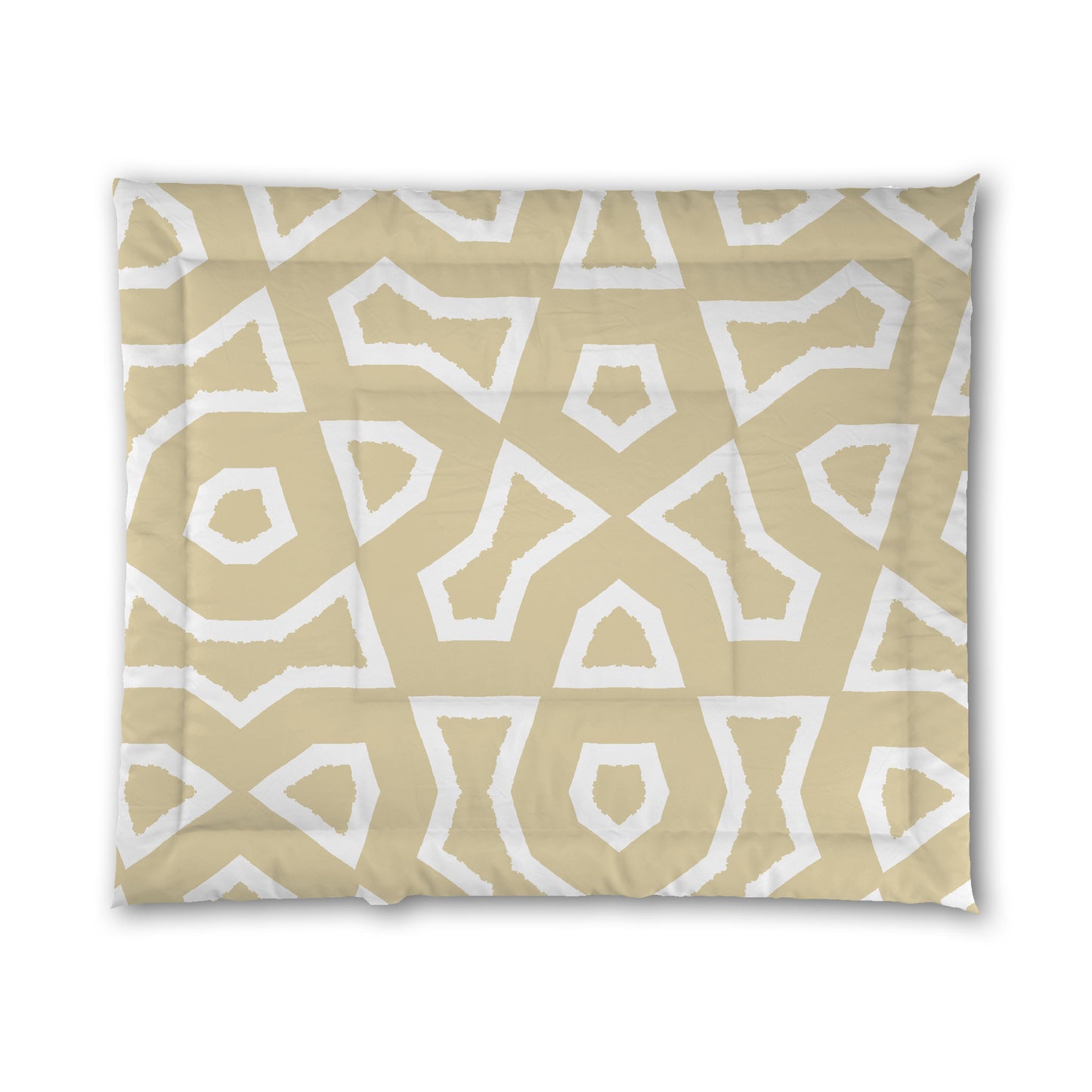Tan Microfiber Comforter, Bold White Graphic | MFCO-1371-392