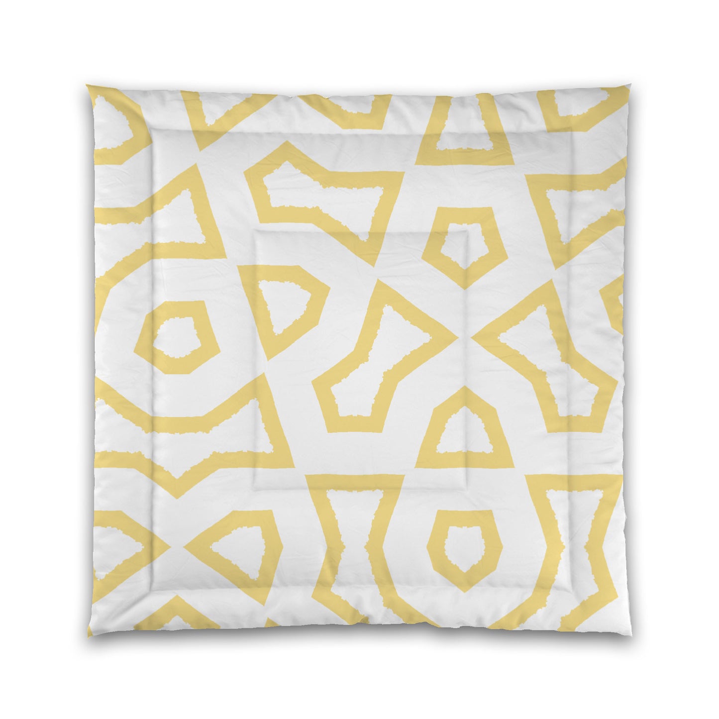 White Microfiber Comforter, Bold Yellow Graphic, King (width x length) 104 x 88 inches / 264 x 224 cm