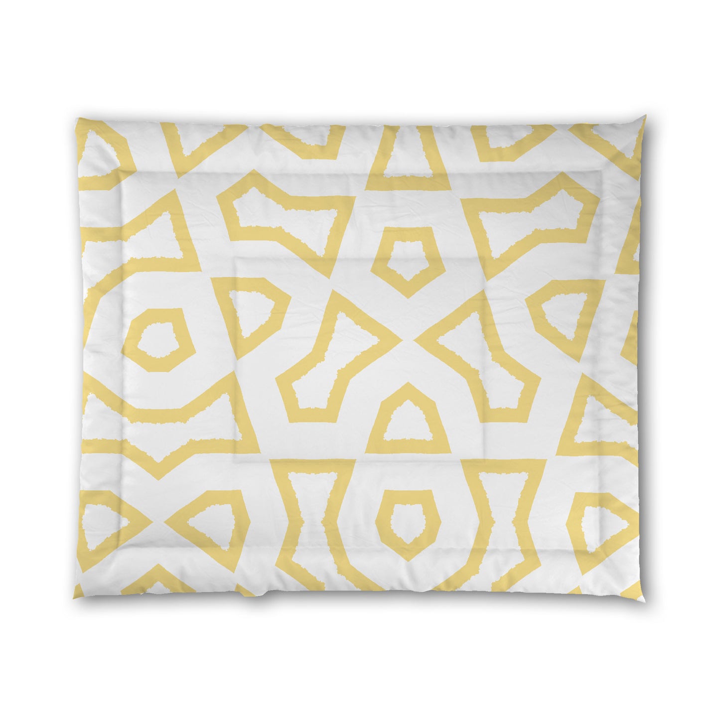 White Microfiber Comforter, Bold Yellow Graphic | MFCO-1381-391