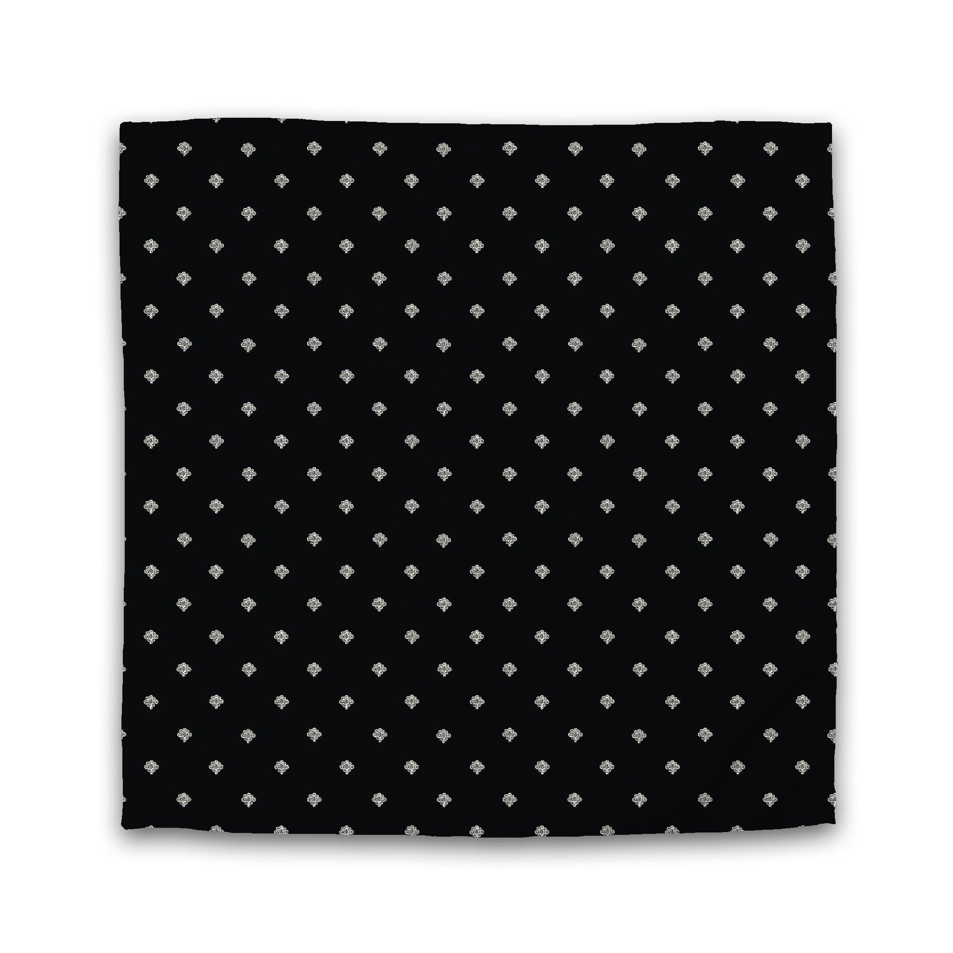 Black Microfiber Duvet Cover, Pale Cream Swirl Print | Queen - 88 x 88 inches
