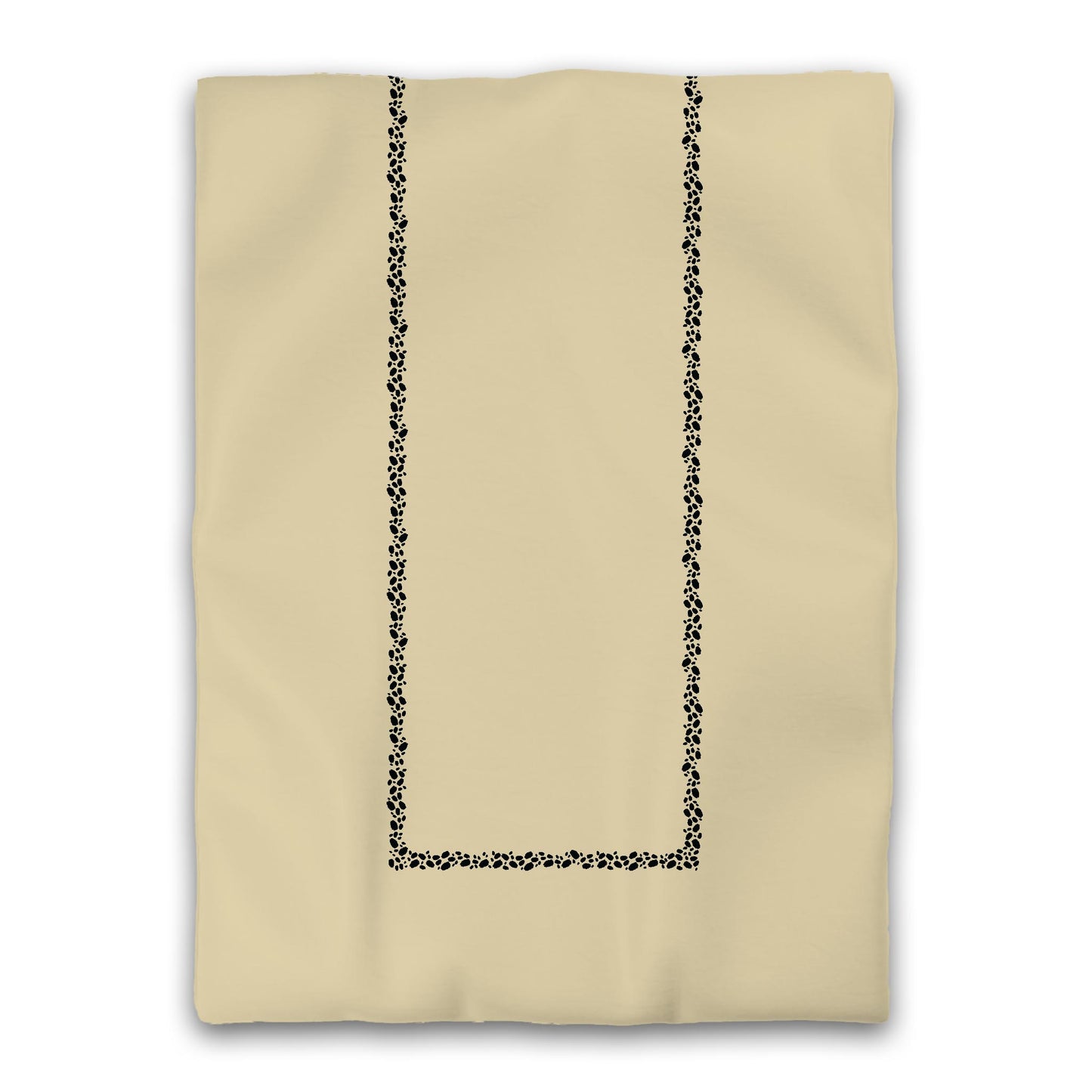 Desert Sand Microfiber Duvet Cover, Black Hand-painted Dab Motif Print, Classic Border, Twin (width x length) 68 x 88 inches / 173 x 224 cm