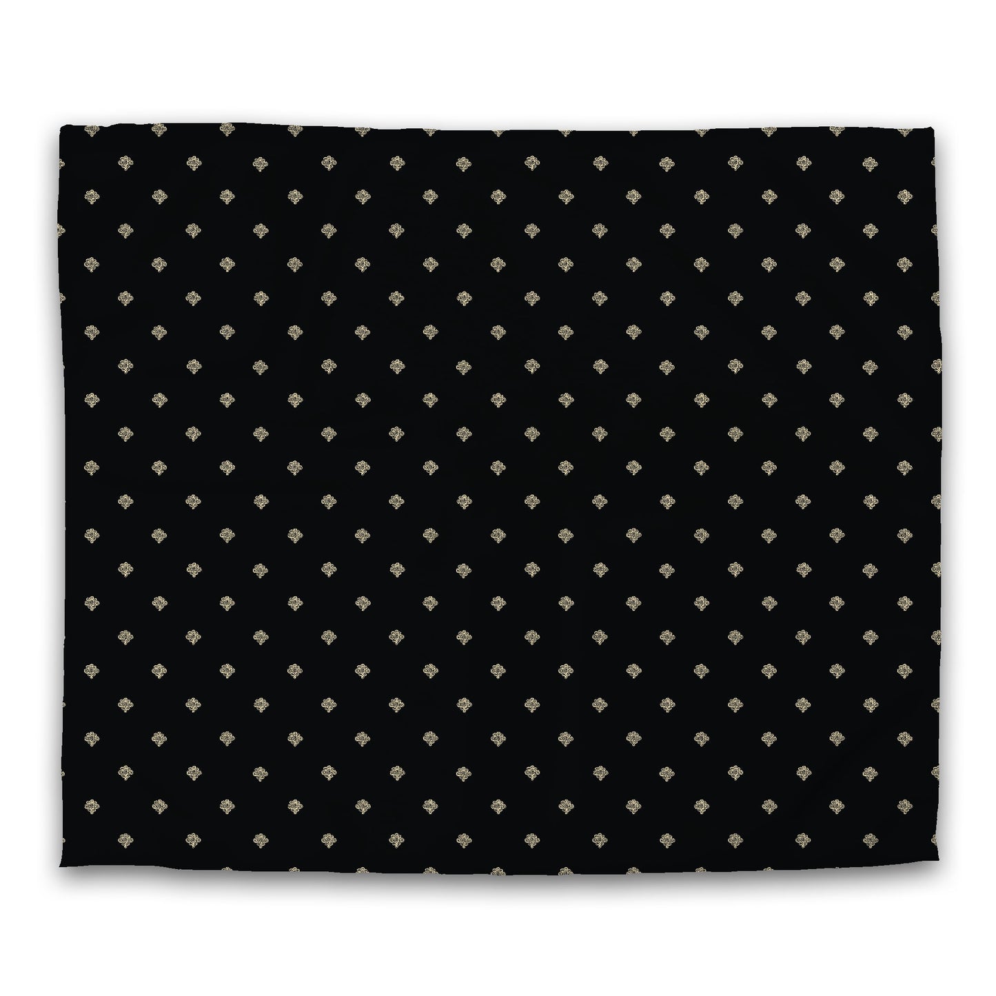 Black Microfiber Duvet Cover, Desert Sand Hand-painted Swizzle Motif Print, King (width x length) 104 x 88 inches / 264 x 224 cm