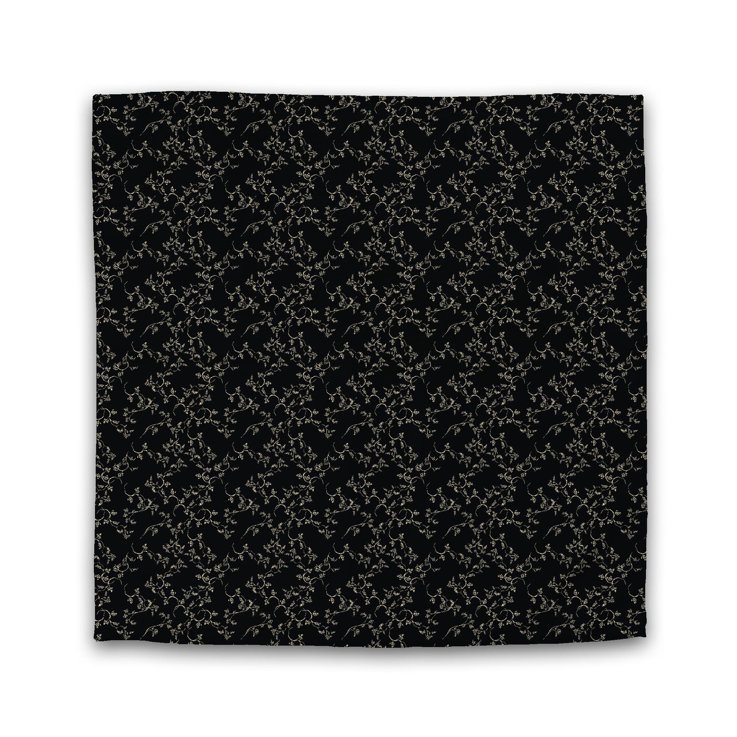 Black Microfiber Duvet Cover, Desert Sand Hand-painted Vine Print, Twin XL (width x length) 68 x 92 inches /  173 x 234 cm