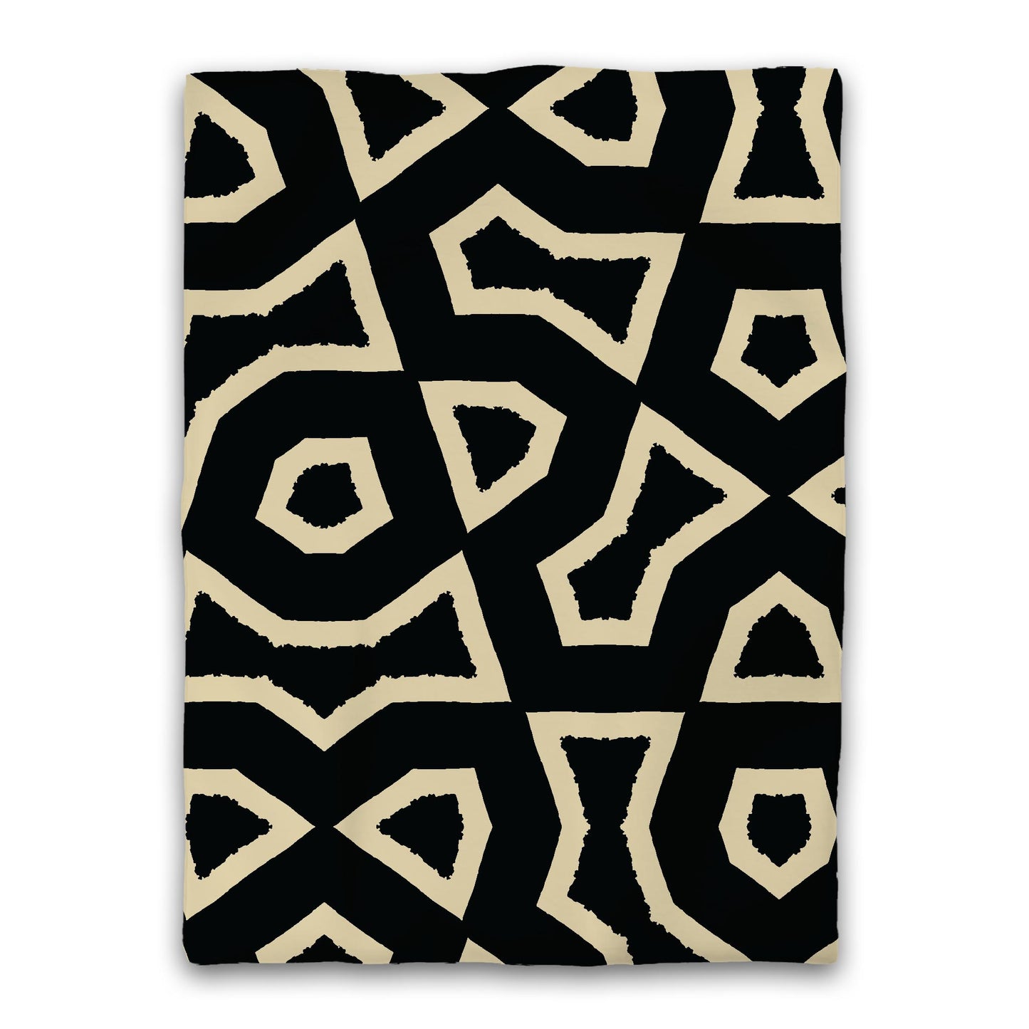 Black Microfiber Duvet Cover, Bold Desert Sand Graphic, Twin (width x length) 68 x 88 inches / 173 x 224 cm