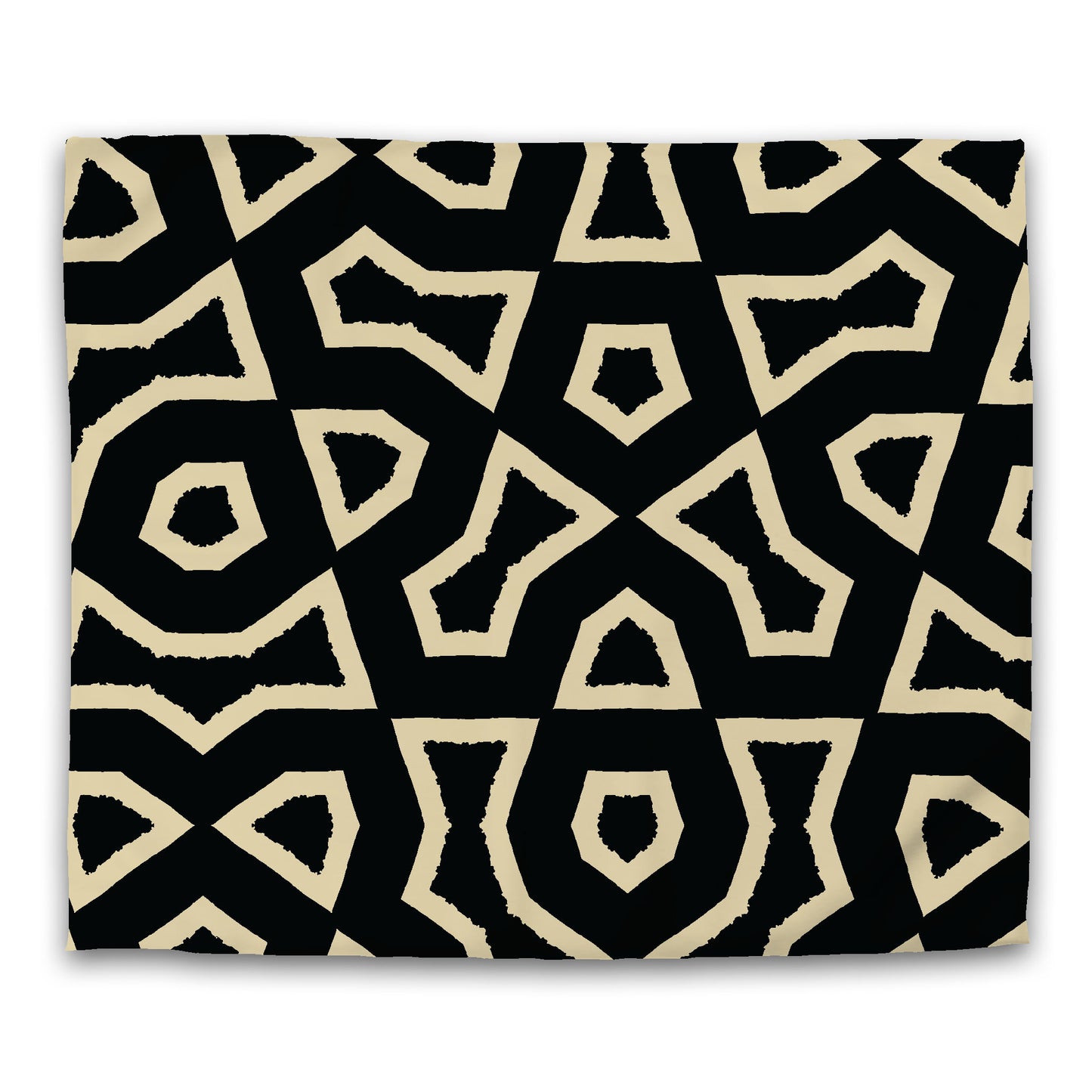 Black Microfiber Duvet Cover, Bold Desert Sand Graphic, King (width x length) 104 x 88 inches / 264 x 224 cm