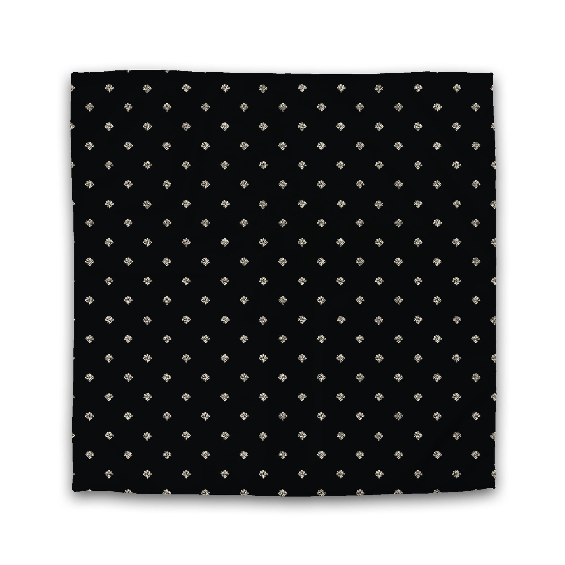 Black Microfiber Duvet Cover, Beige Swirl Print | Queen - 88 x 88 inches