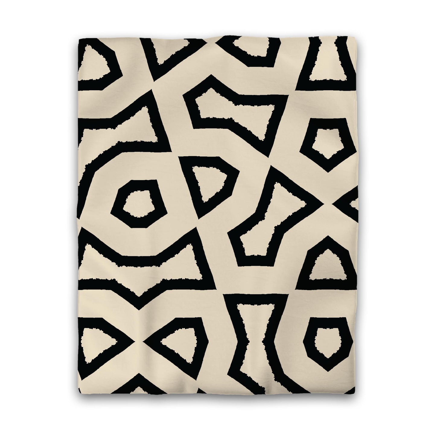 Beige Microfiber Duvet Cover, Bold Black Graphic | MFDU-1015-391